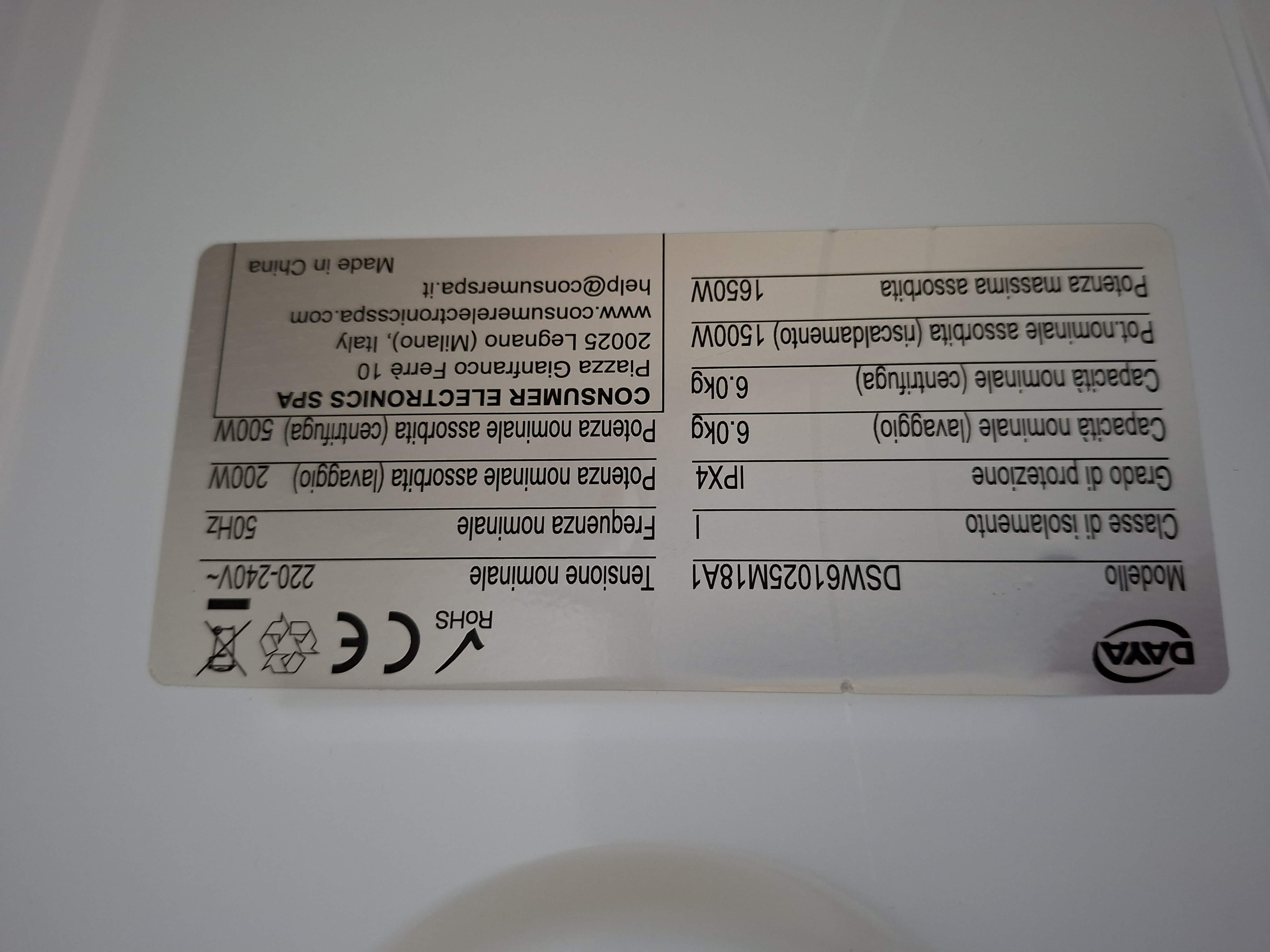 Veš mašina Daya DSW61025M18A1 (3) , 6 kg, slim