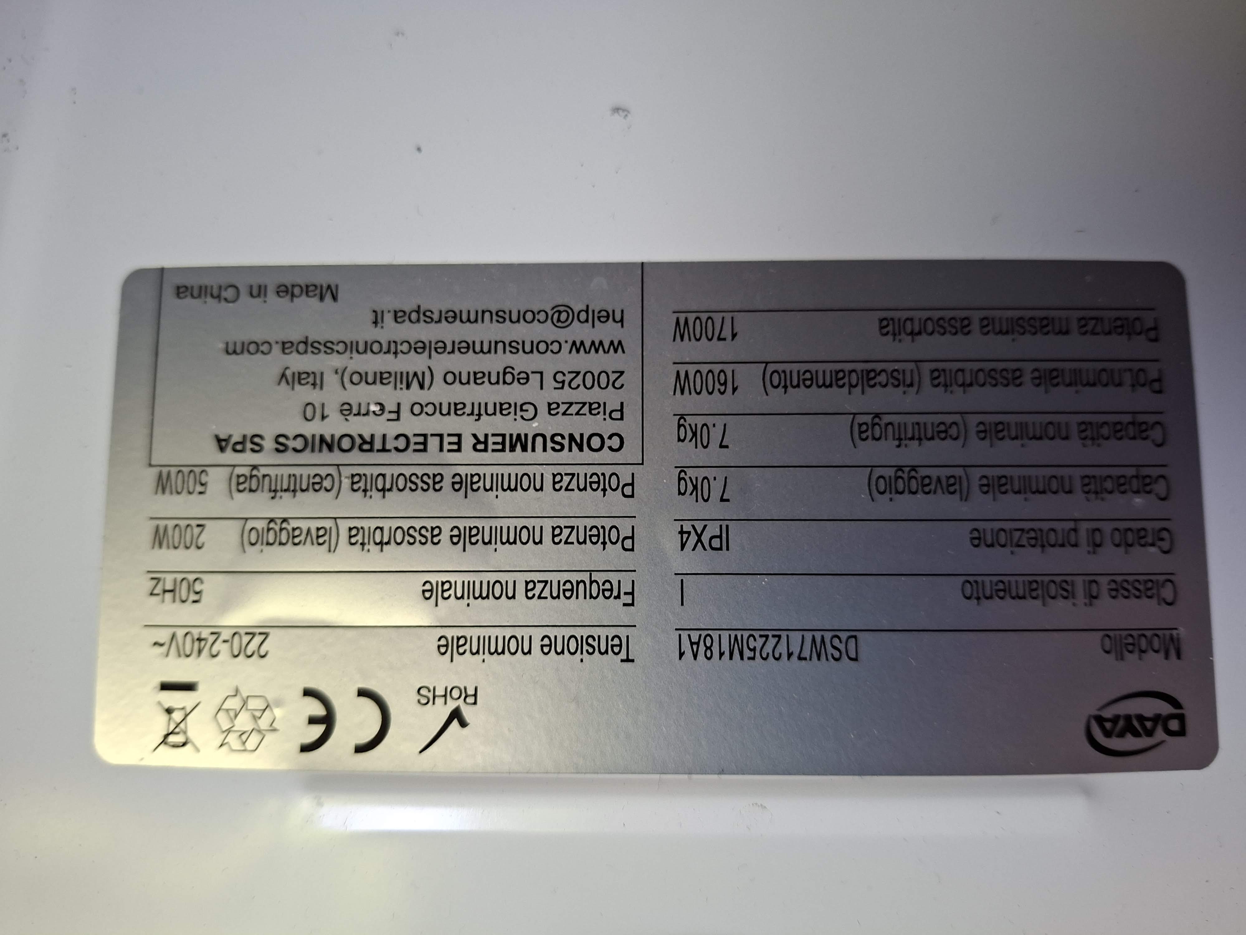 Veš mašina Daya DSW71225M18A1, 7 kg, slim