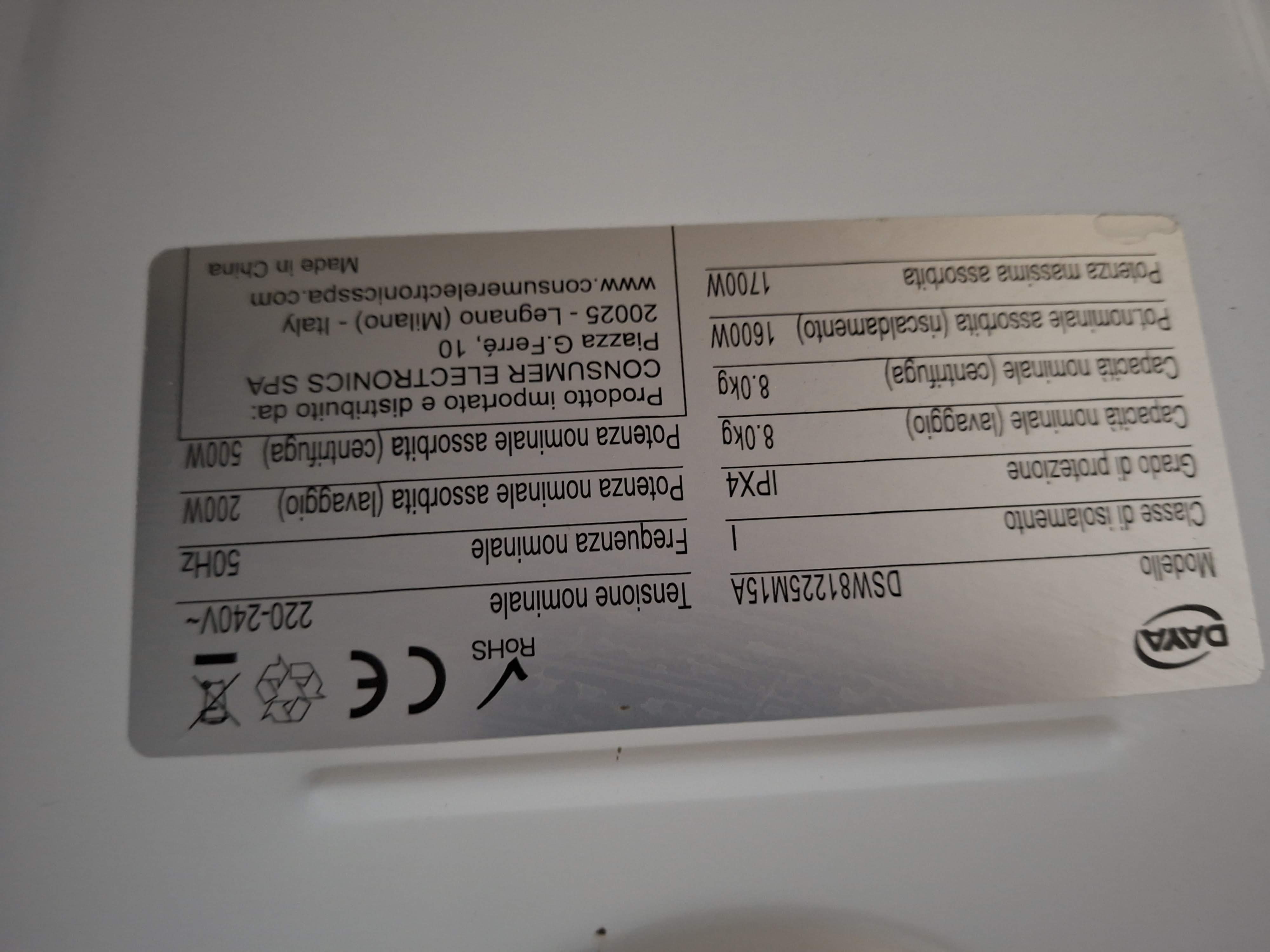 Veš mašina DAYA DSW81225M15A, 8 kg