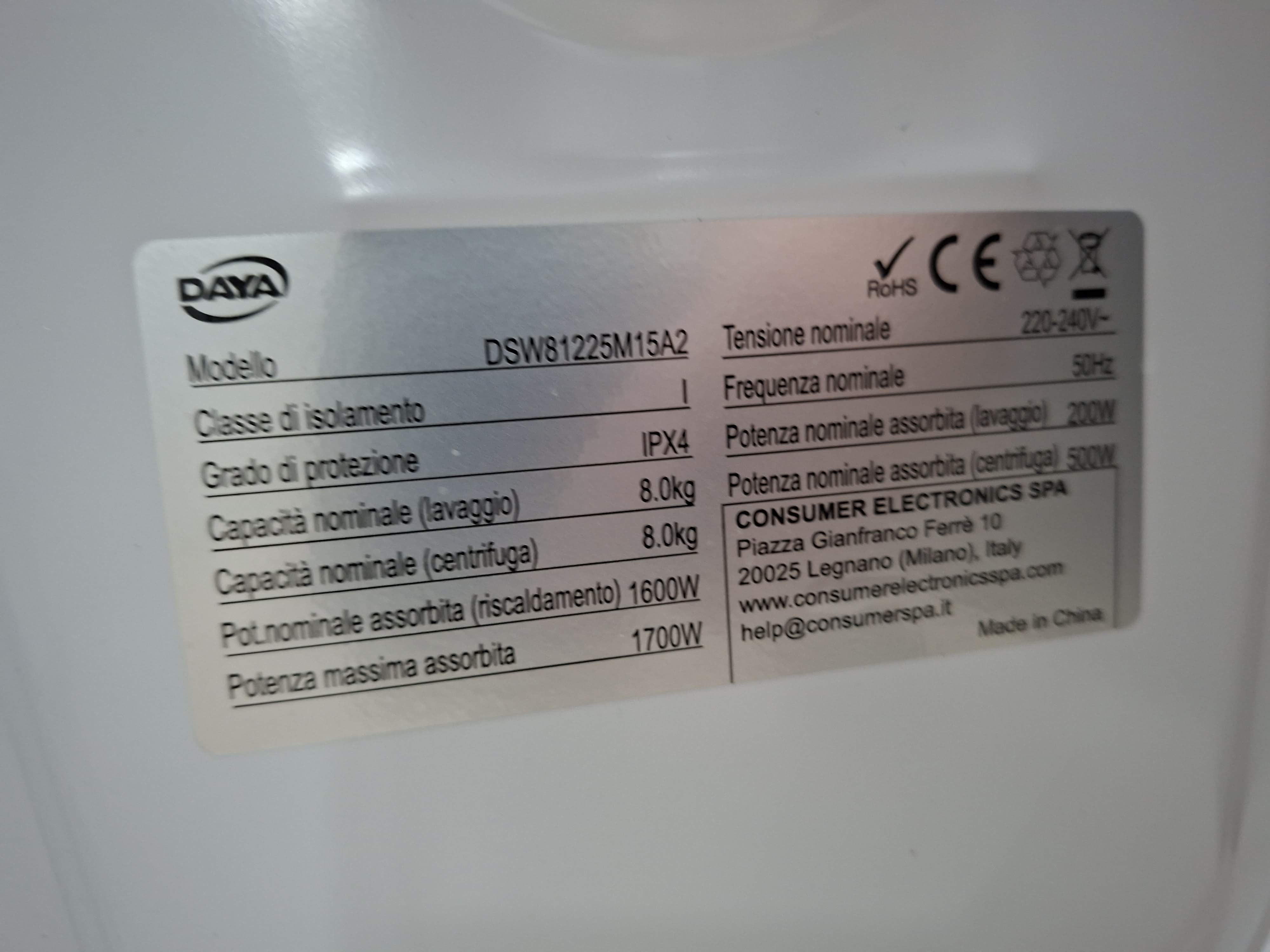 Veš mašina DAYA DSW81225M15A2 , 8 kg
