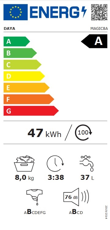 Veš mašina Daya MAGIC8A (2), 8 kg