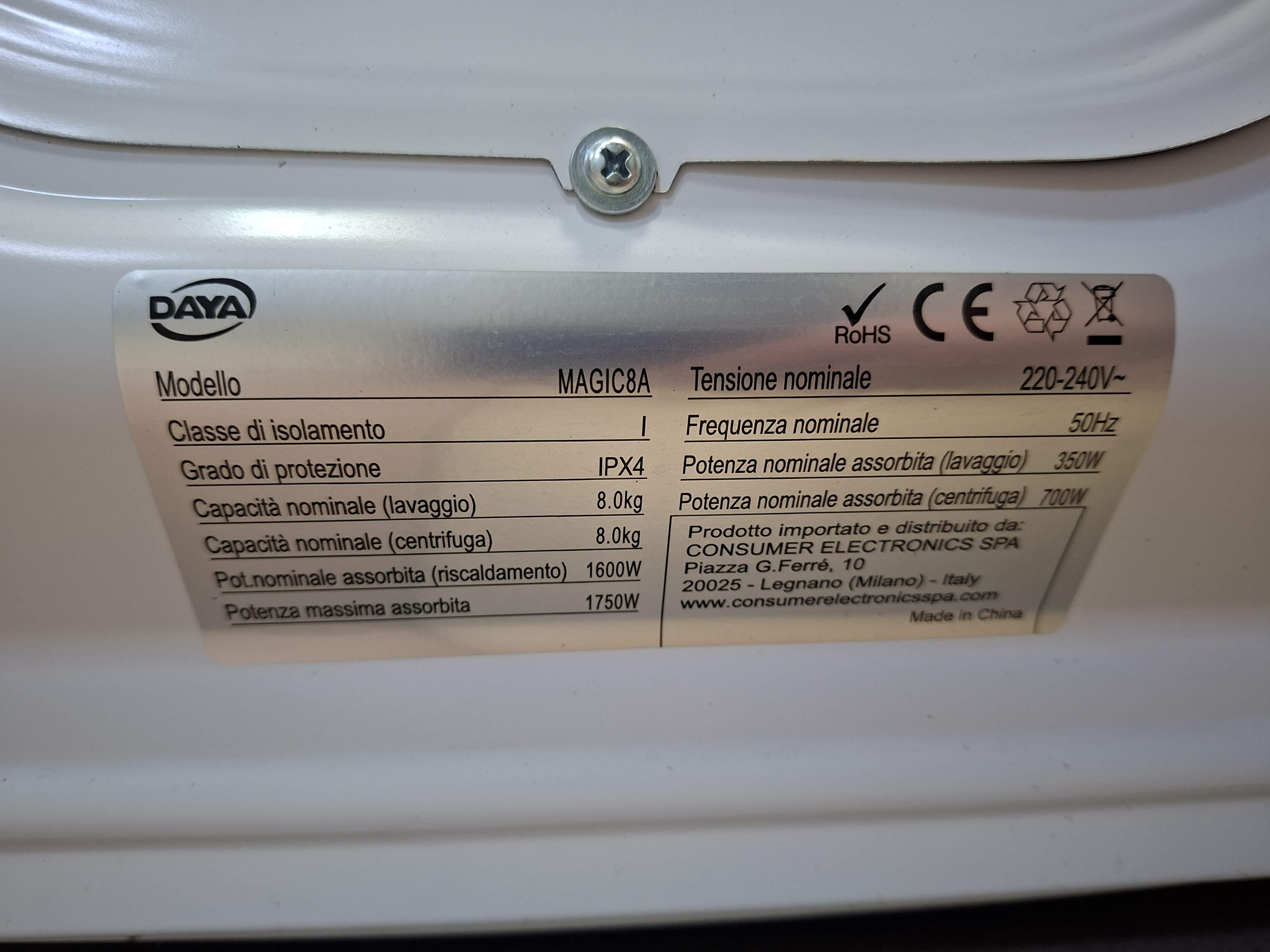 Veš mašina Daya MAGIC8A, 8 kg