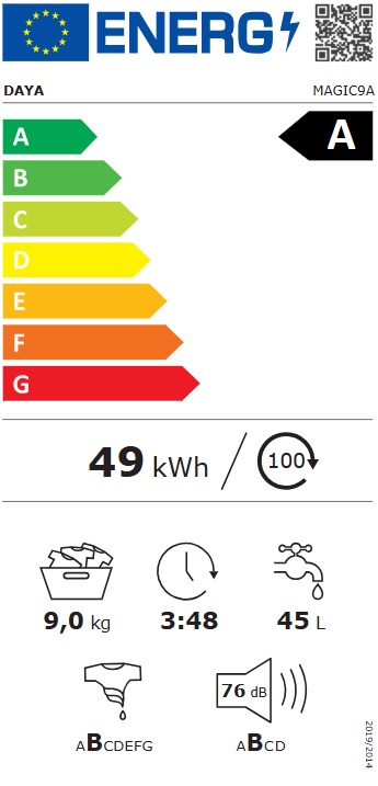 Veš mašina Daya MAGIC9A , 9 kg