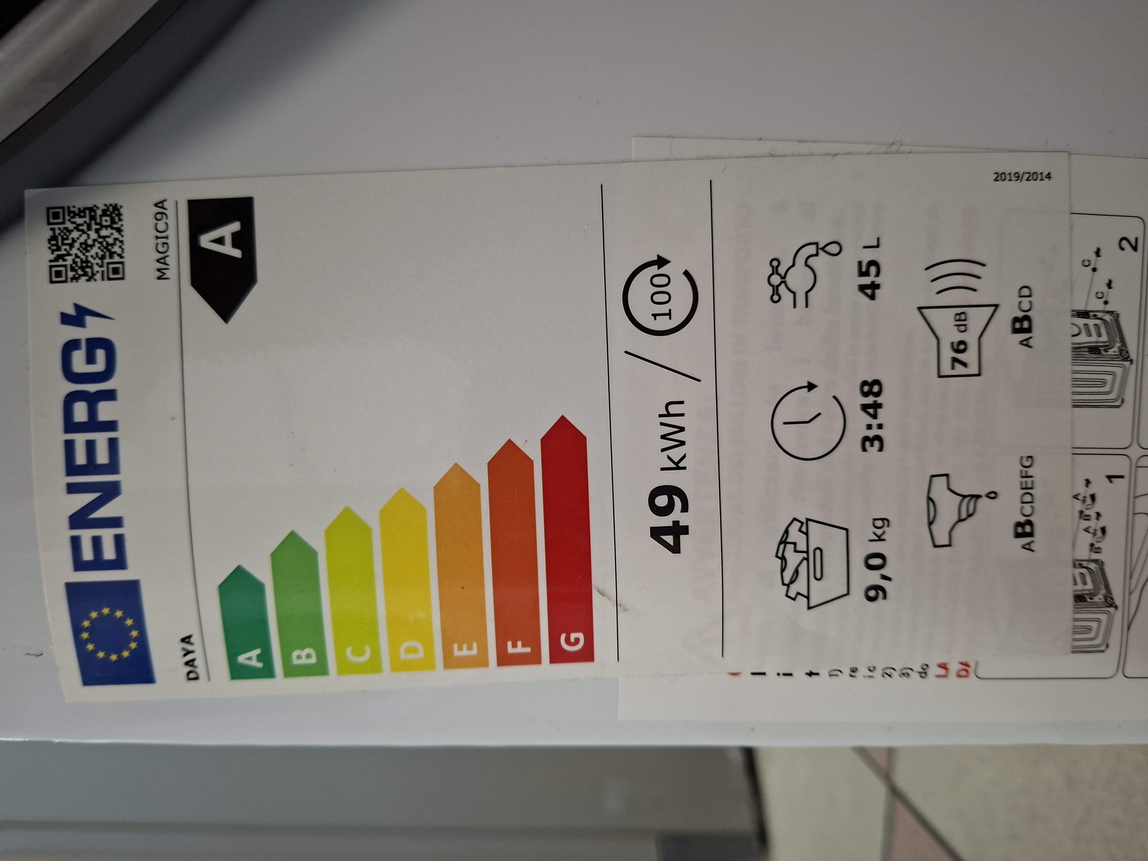 Veš mašina Daya MAGIC9A , 9 kg