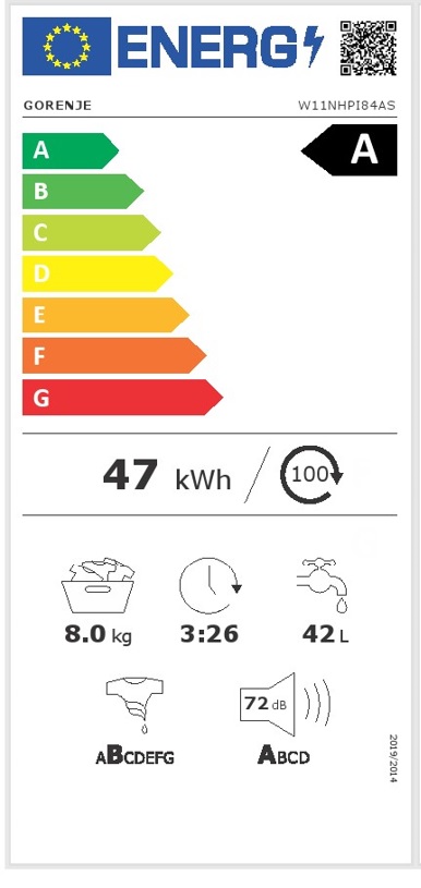 Veš mašina Gorenje W11NHPI84AS , 8 kg