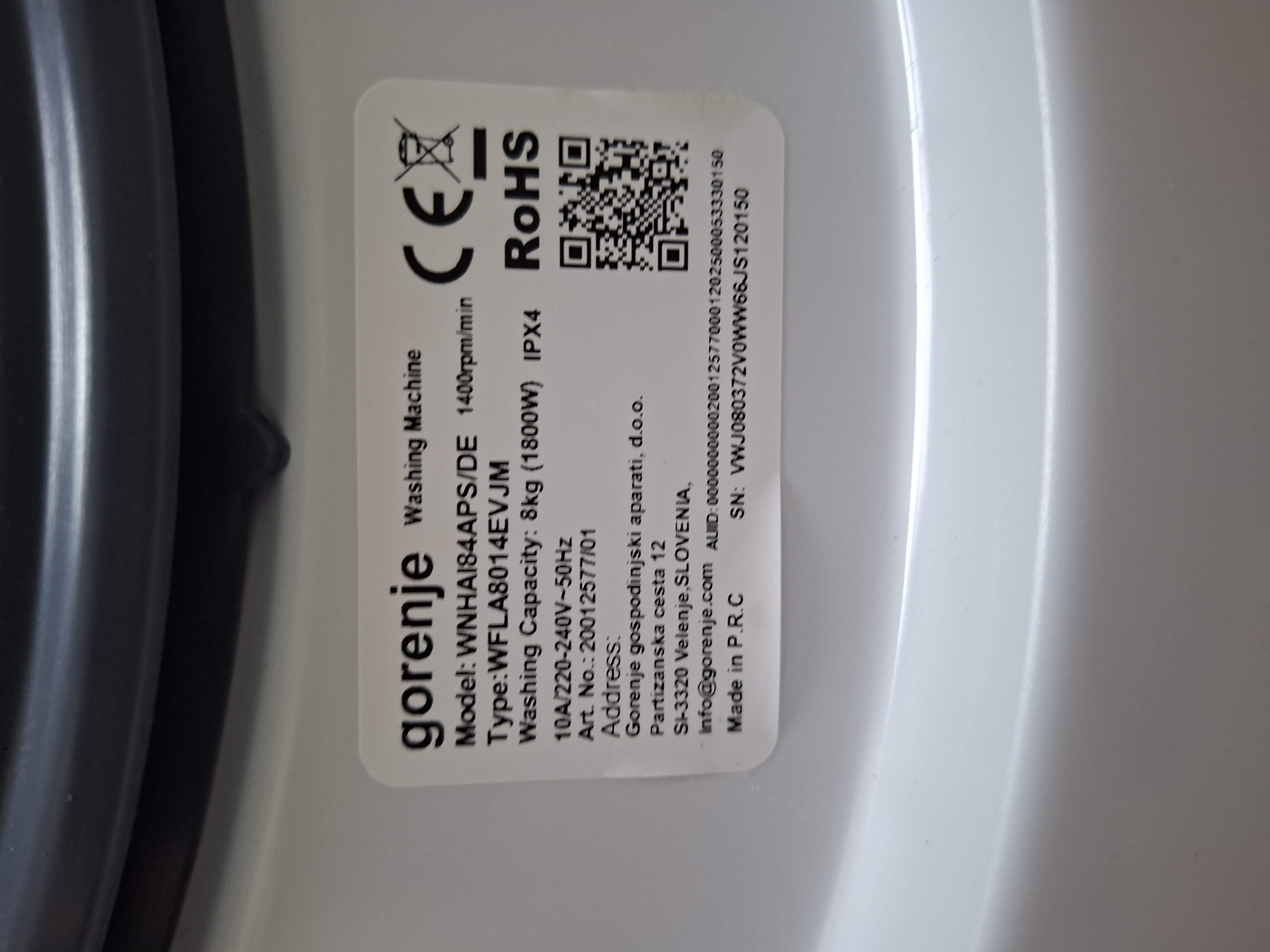 Veš mašina Gorenje WNHAI84APS/DE , 8 kg