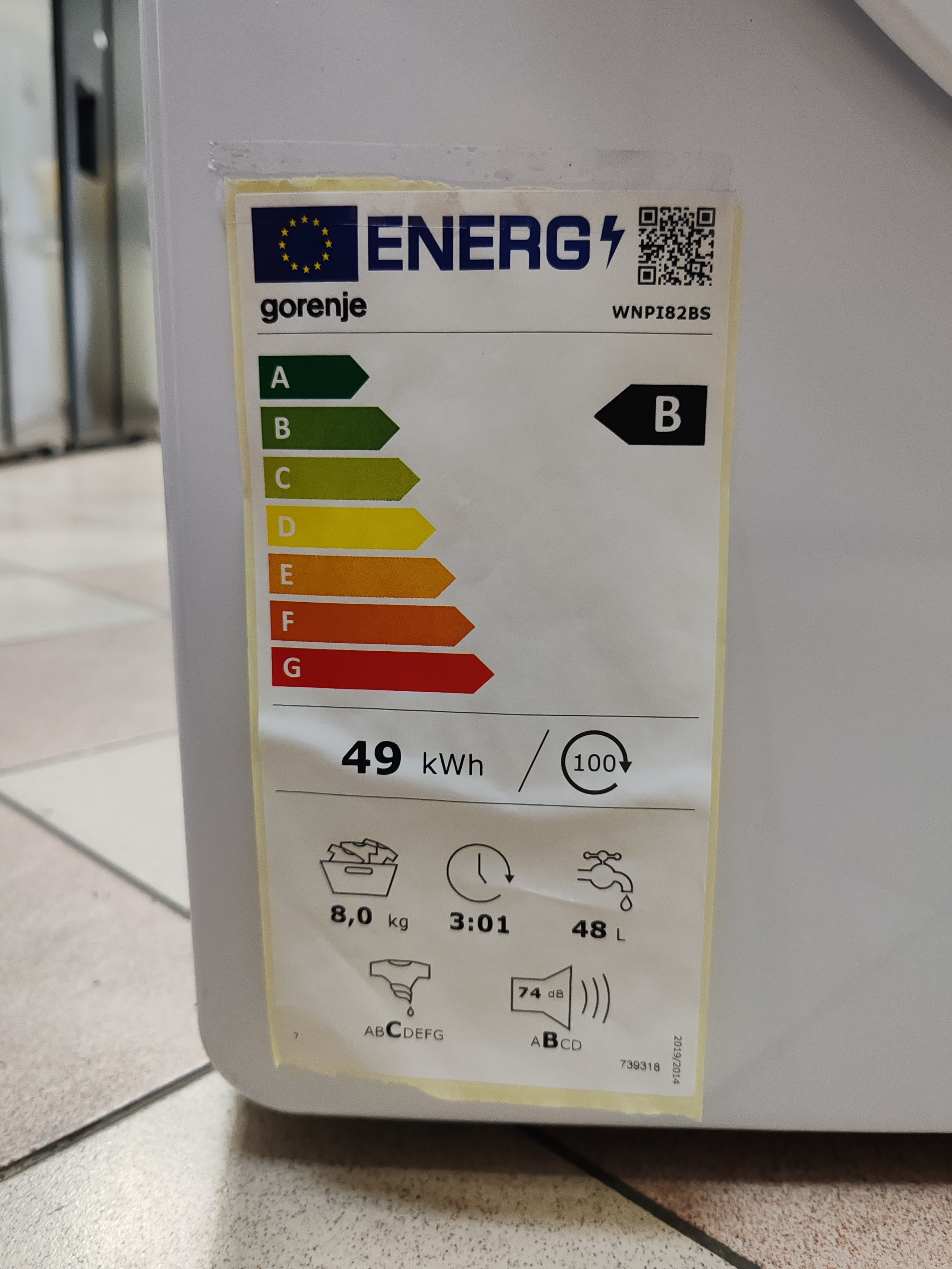 Veš mašina Gorenje WNPI82BS , 8 kg.