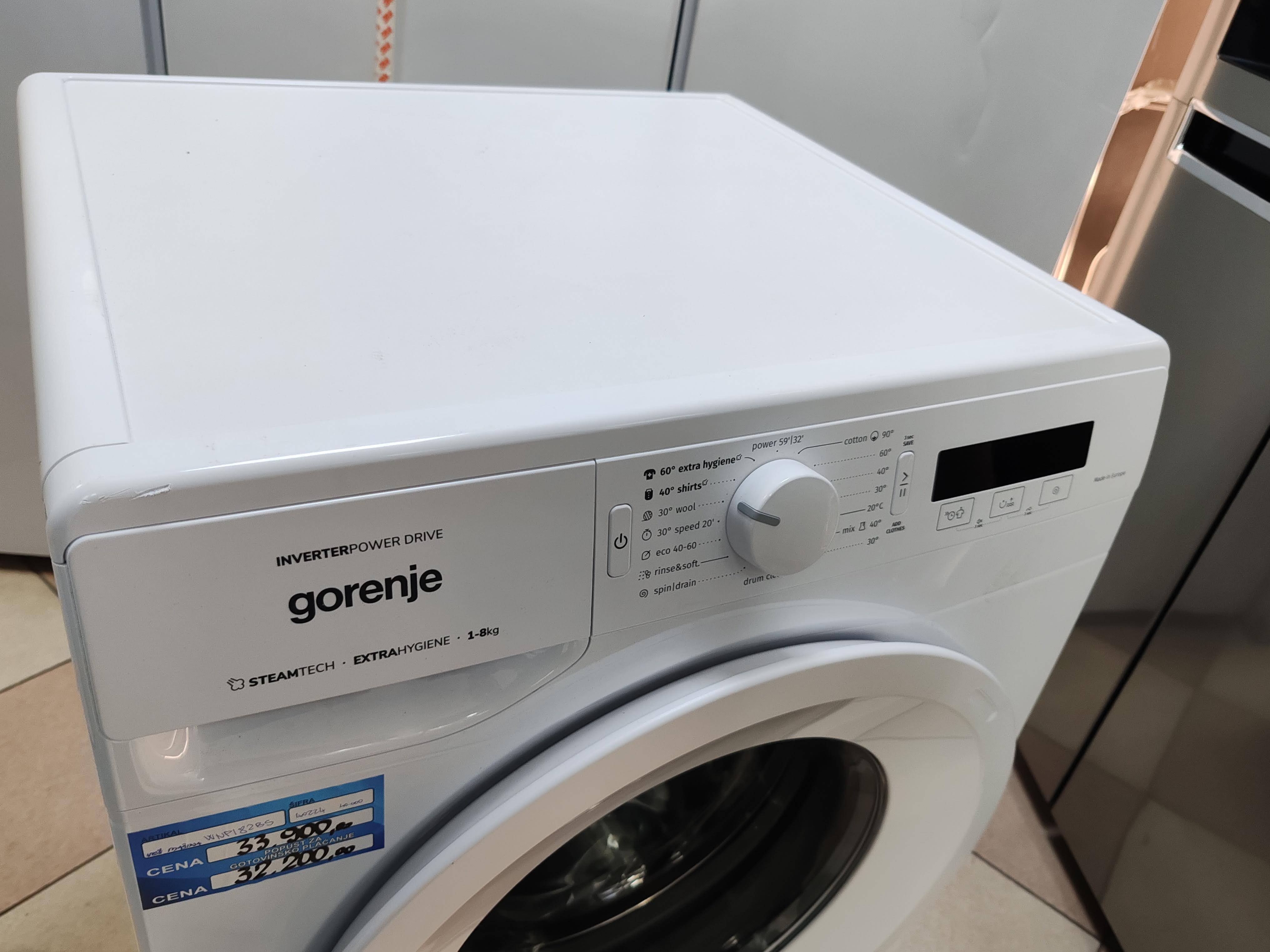 Veš mašina Gorenje WNPI82BS , 8 kg.