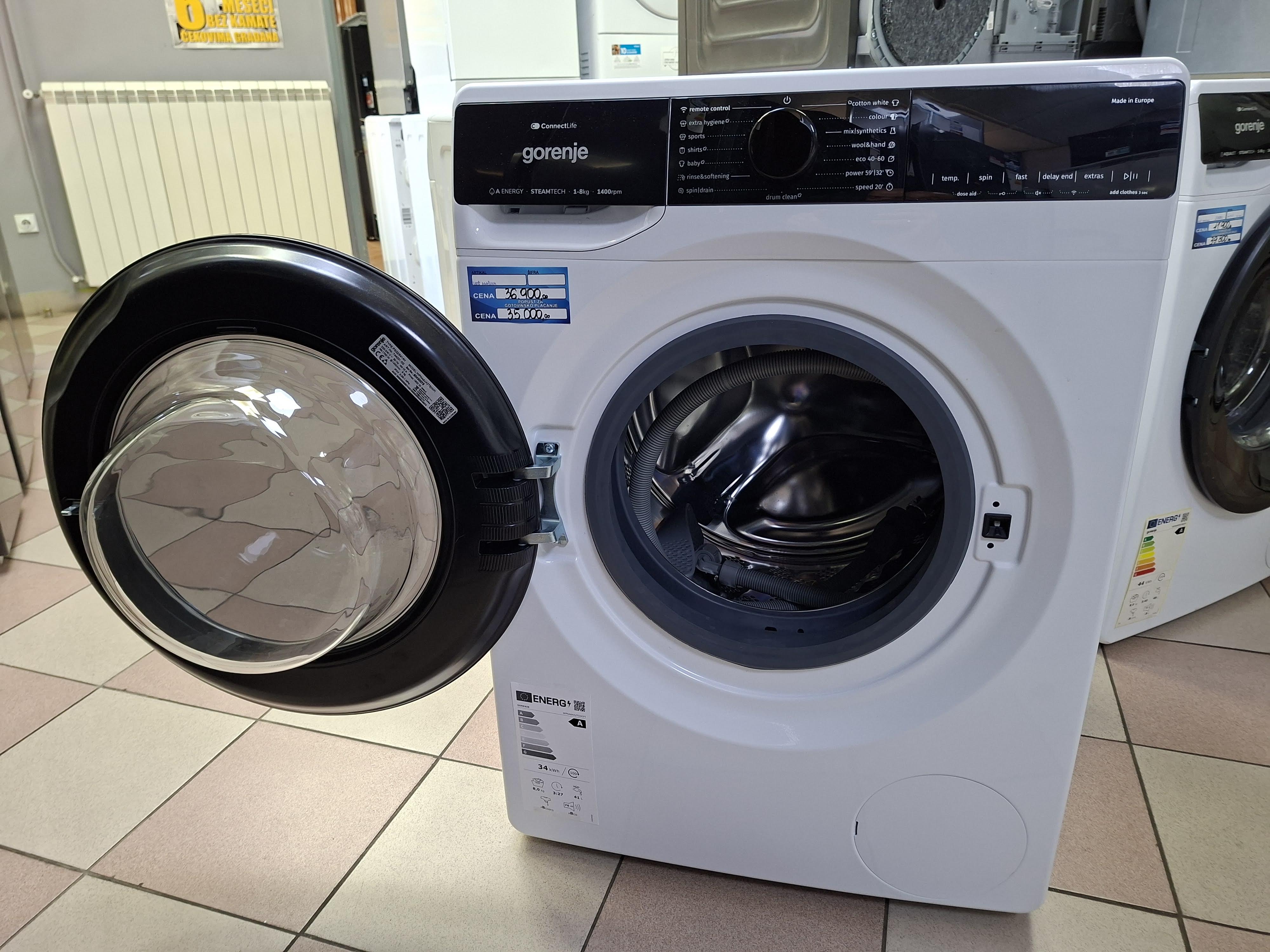 Veš mašina Gorenje WPNA84A2TSWIFI , 8 kg
