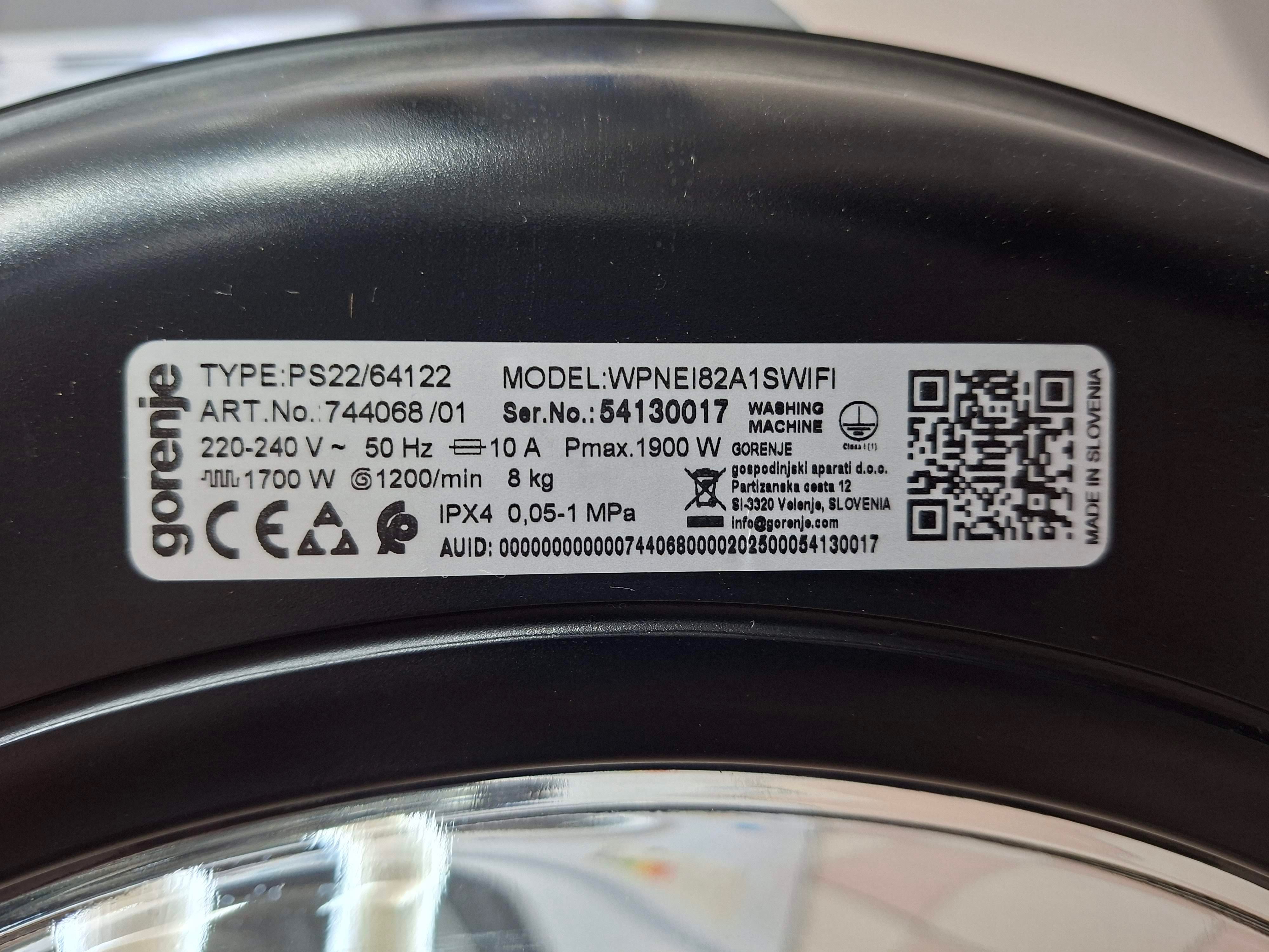 Veš mašina Gorenje WPNEI82A1SWIFI , 8 kg