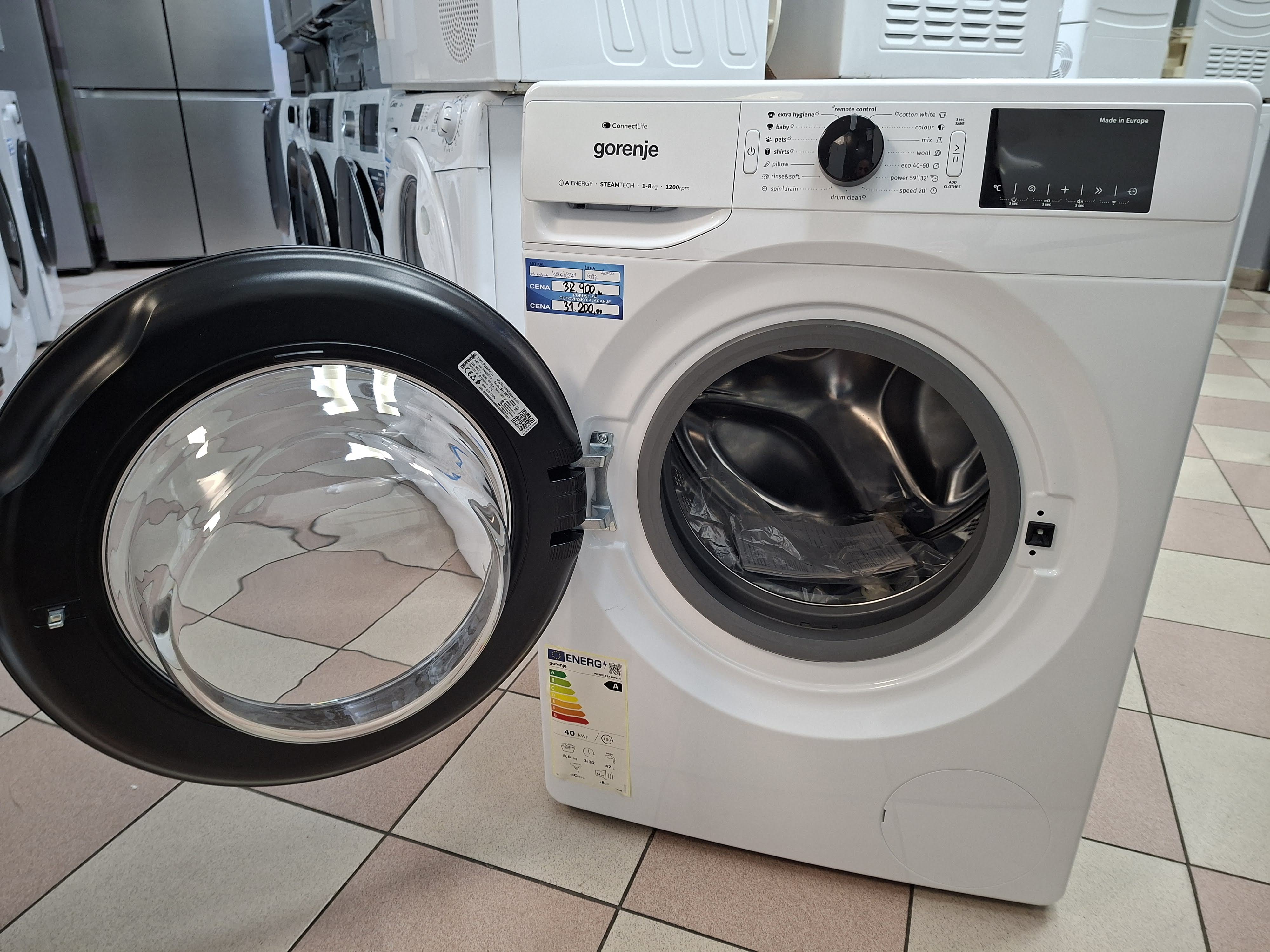 Veš mašina Gorenje WPNEI82A1SWIFI , 8 kg