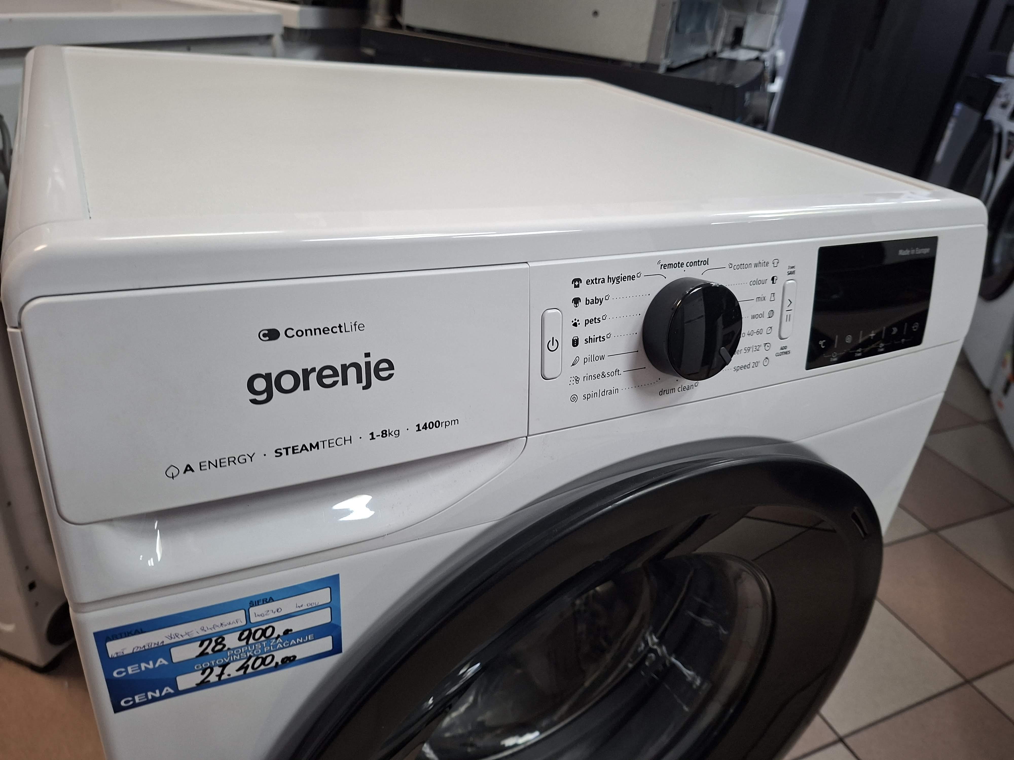 Veš mašina Gorenje WPNEI84A1SWIFI , 8 kg.