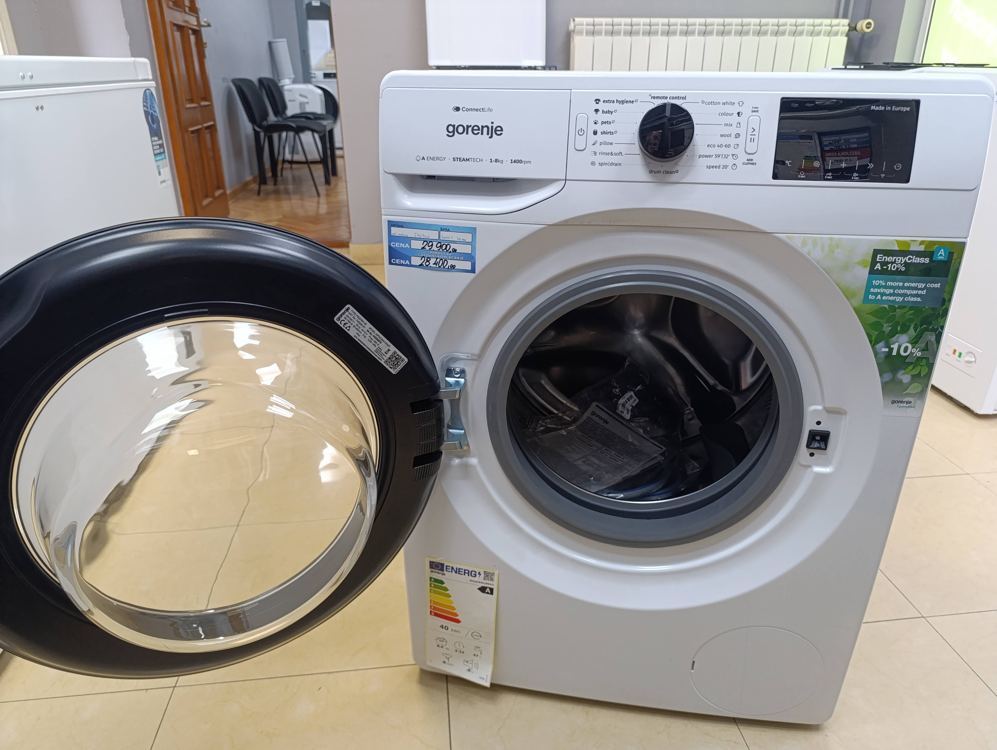 Veš mašina Gorenje WPNEI84A1SWIFI , 8 kg.