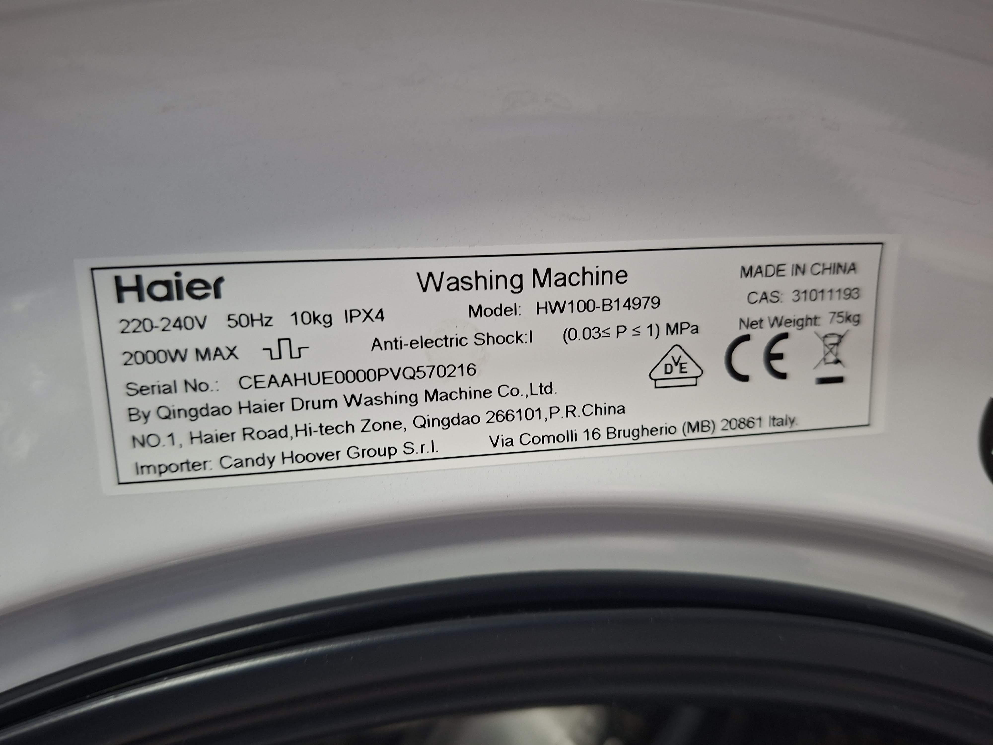 Veš mašina Haier HW100-B14979, 10 kg