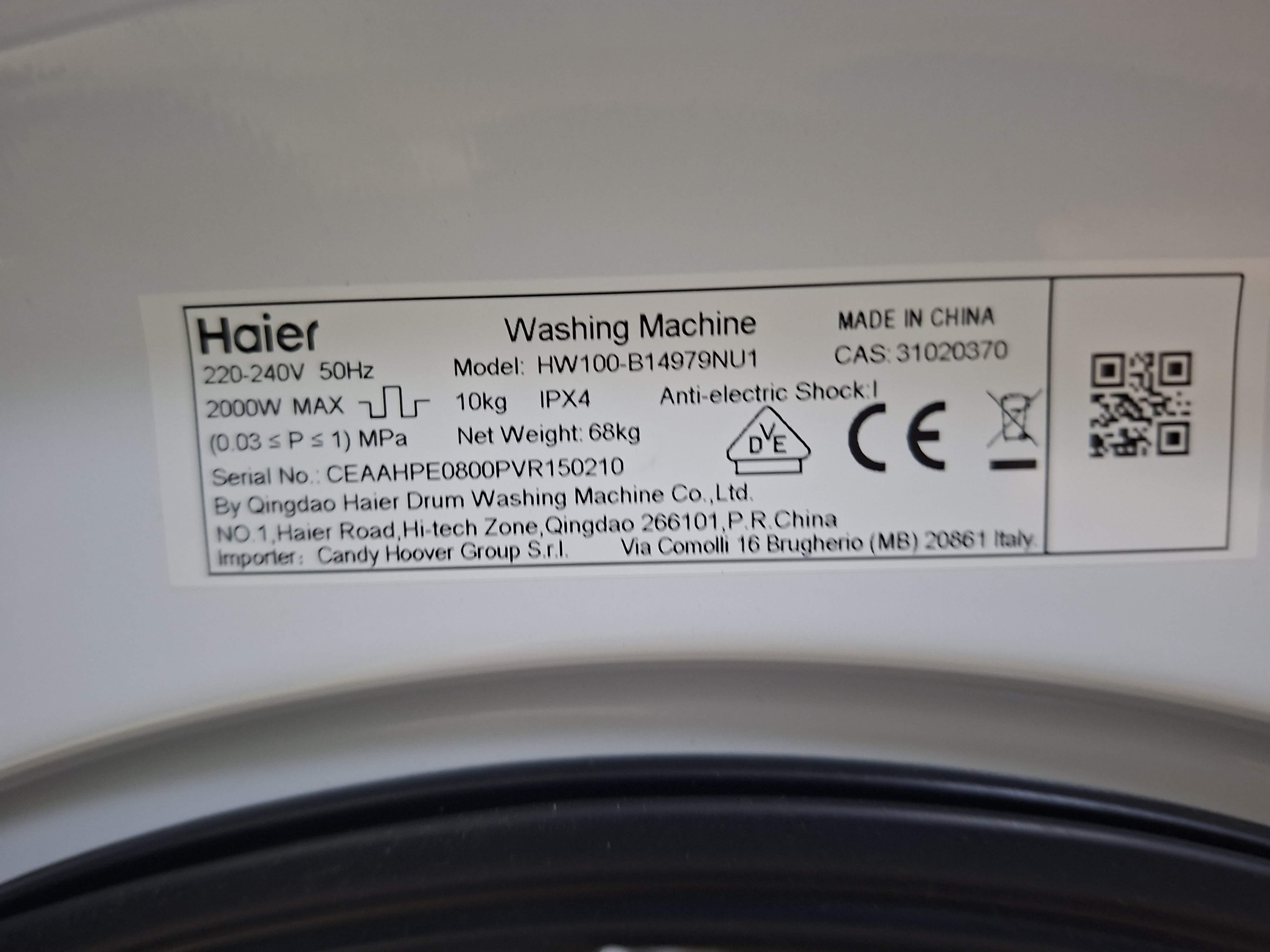 Veš mašina Haier HW100-B14979NU1 , 10 kg