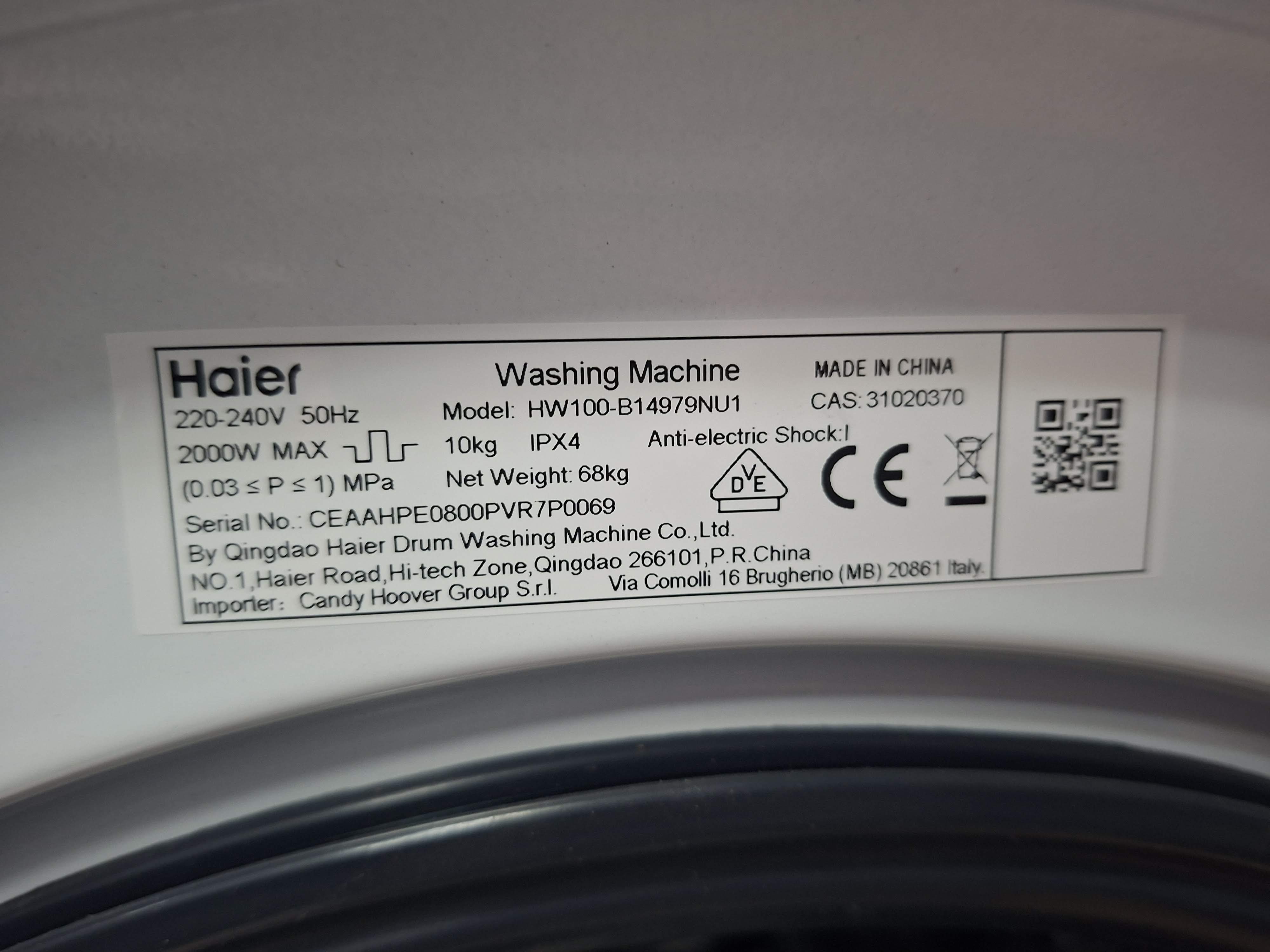 Veš mašina Haier HW100-B14979NU1 , 10 kg