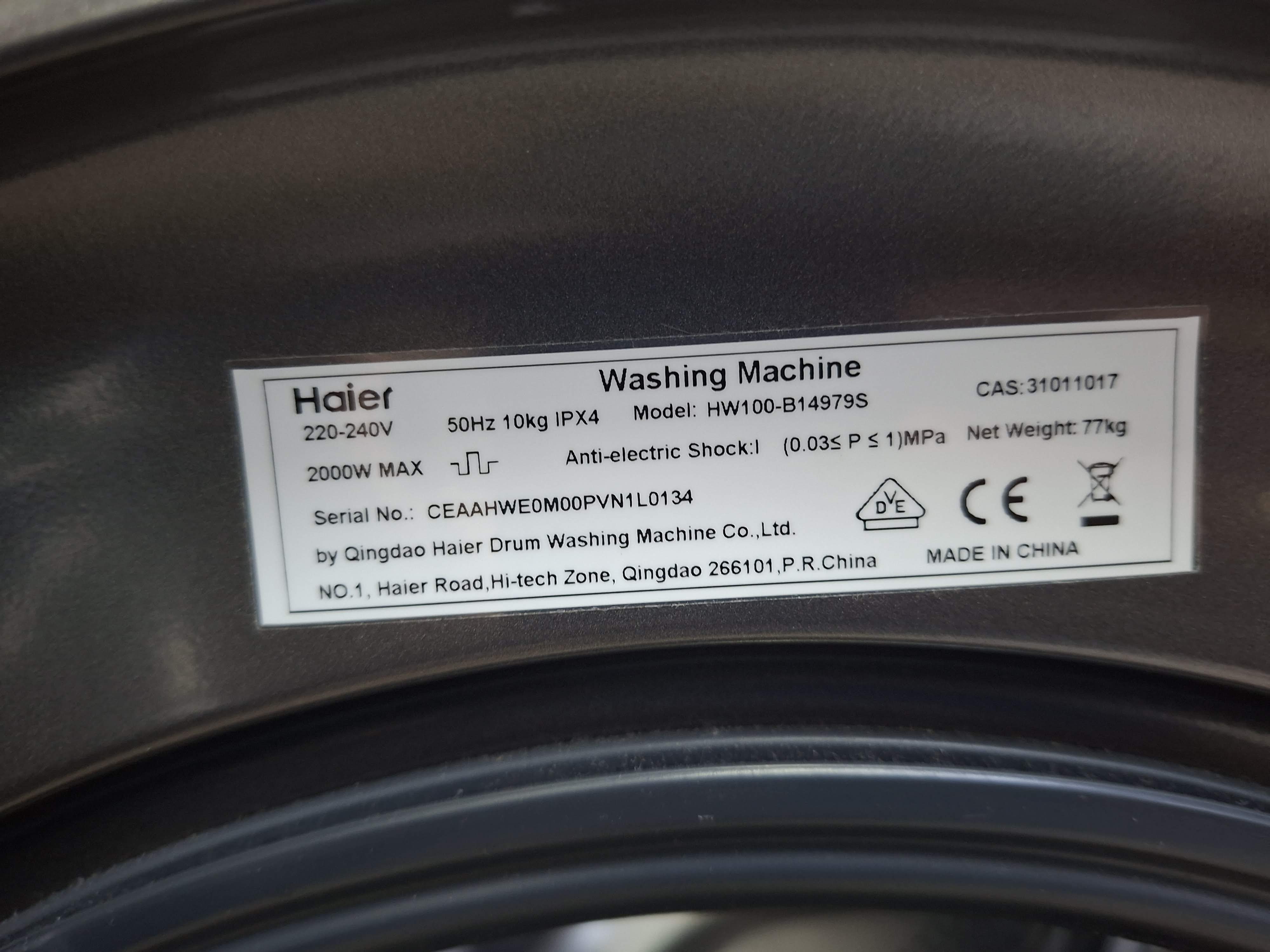 Veš mašina Haier HW100-B14979S , 10 kg