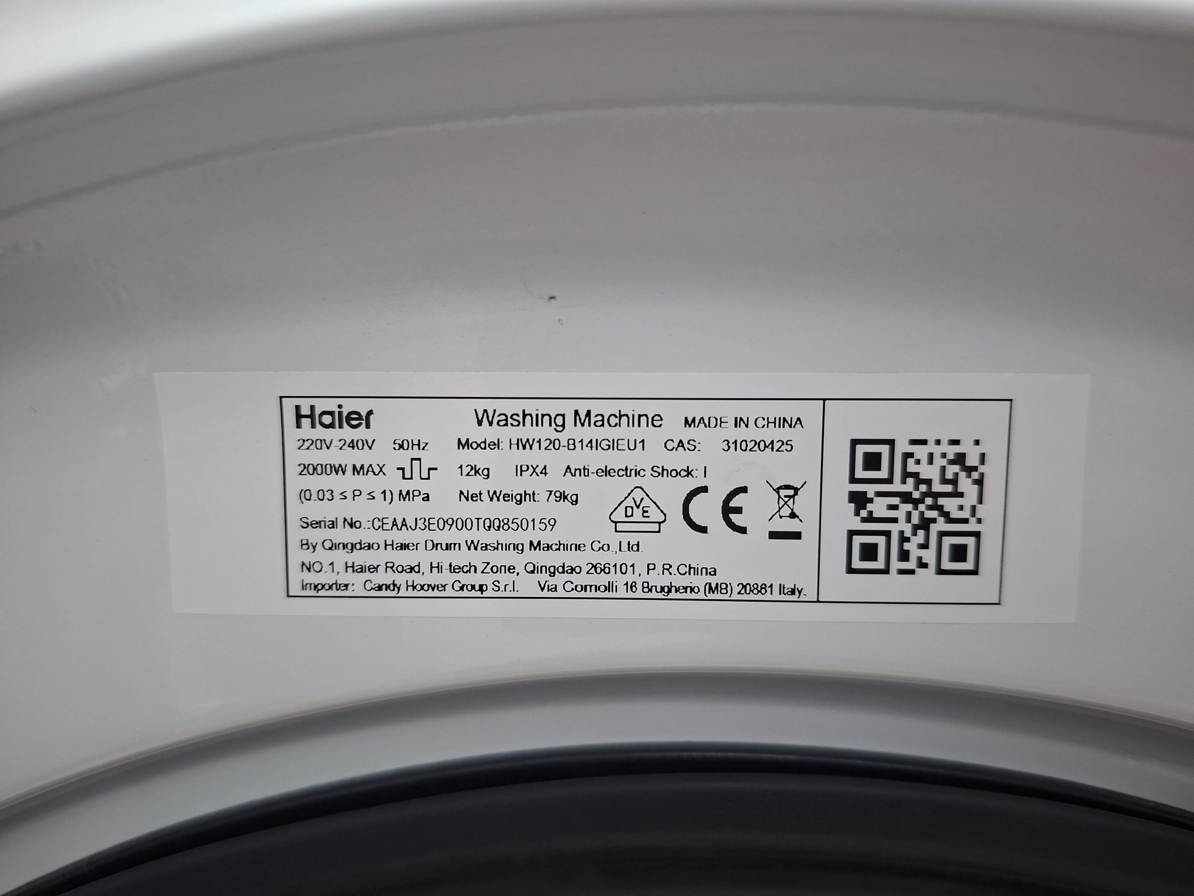 Veš mašina Haier HW120-B14IGIEU1 , 12 kg.
