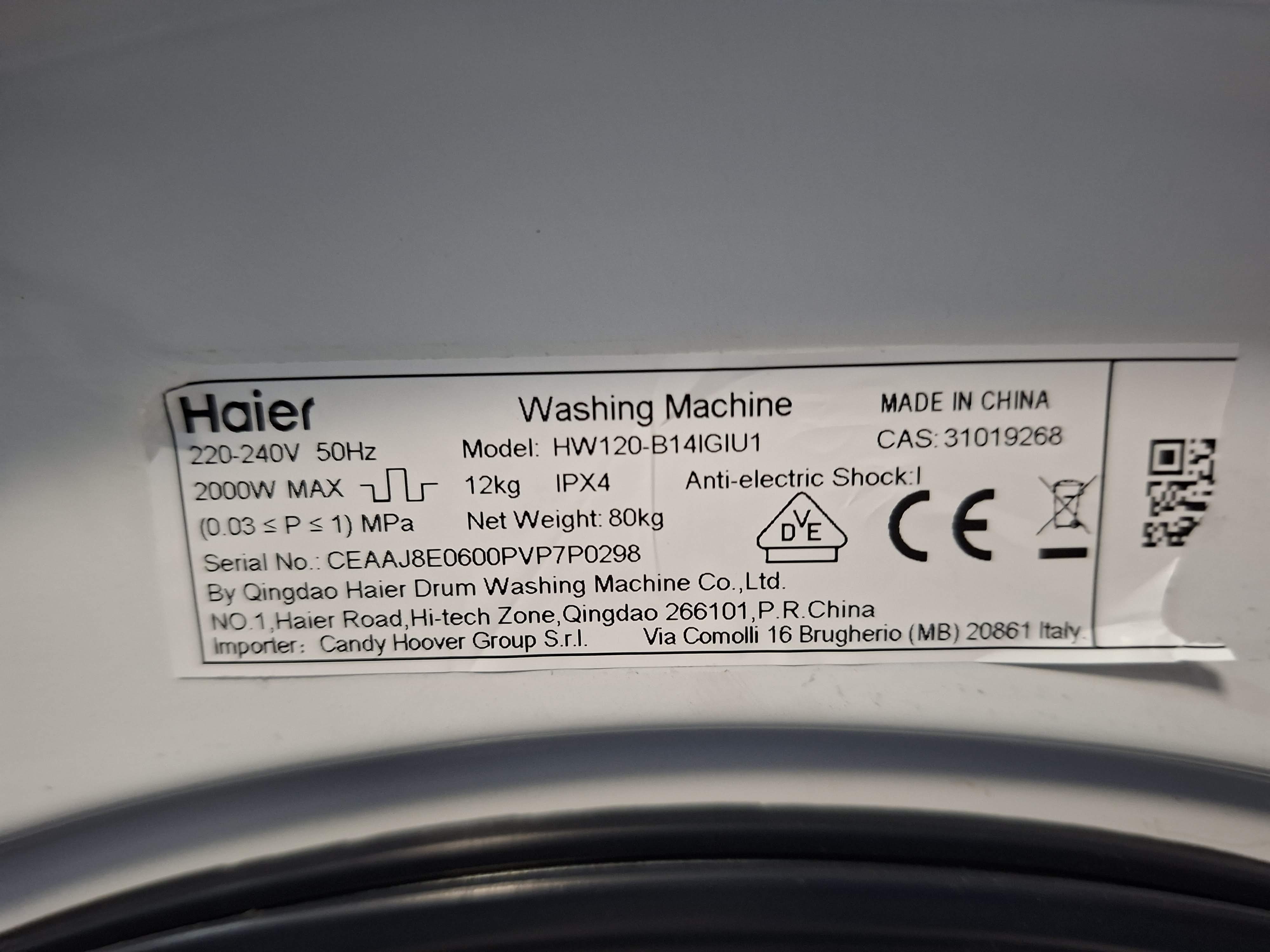 Veš mašina Haier HW120-B14IGIU1 , 12 kg.