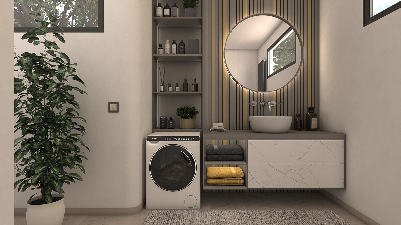 Veš mašina Haier HW50-BP12307, 5 kg, Mini
