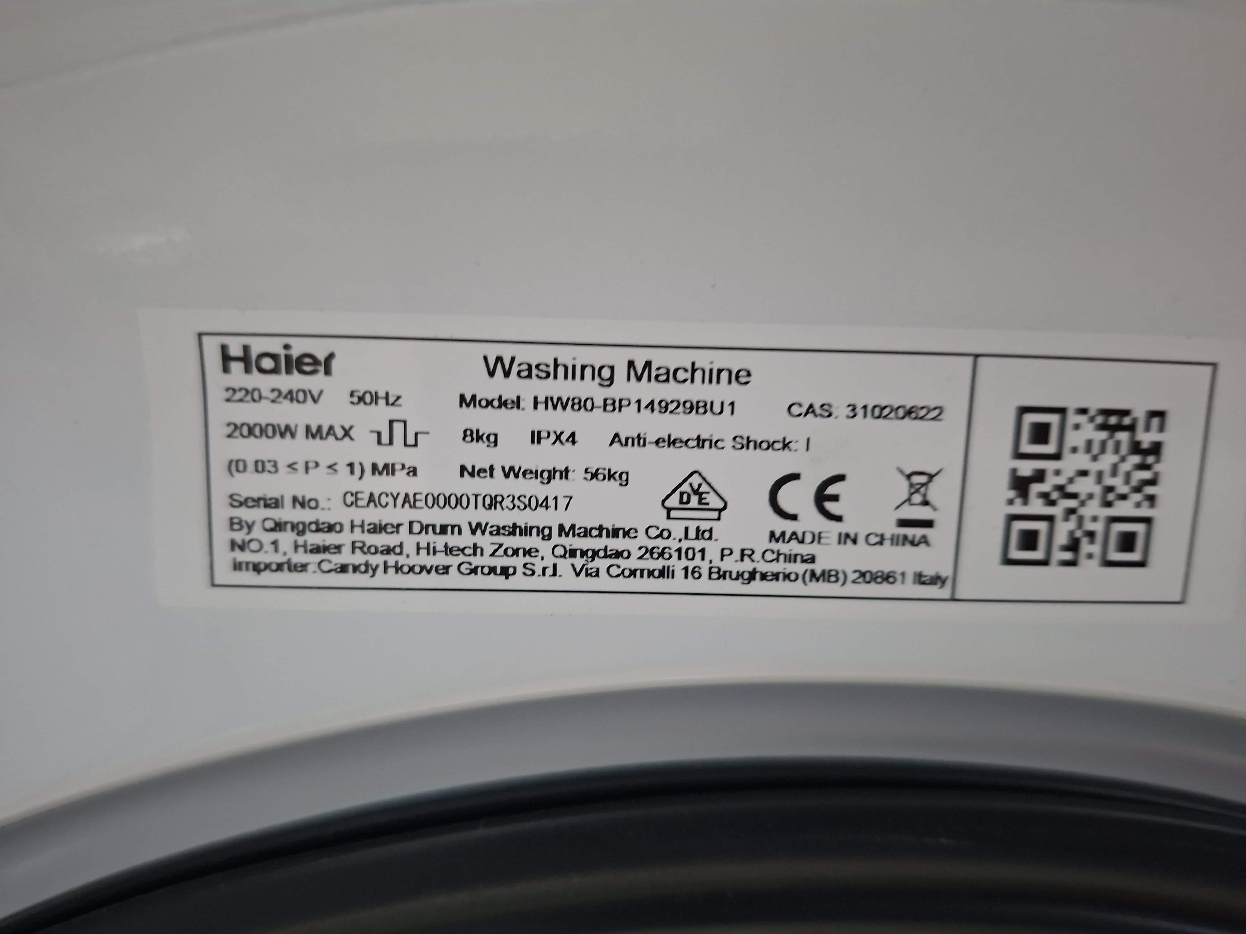 Veš mašina Haier HW80-BP14929BU1, 8 kg