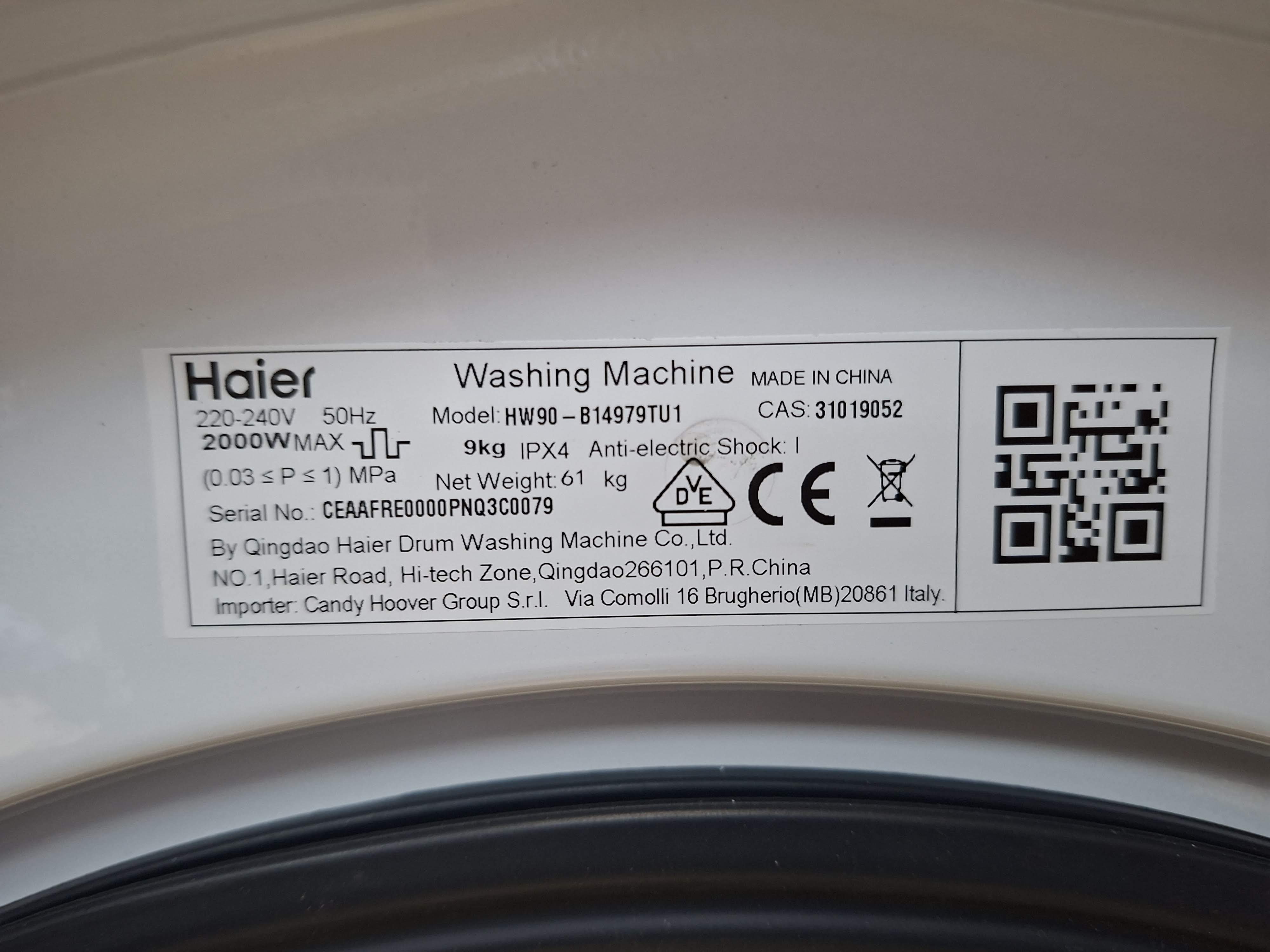 Veš mašina Haier HW90-B14979TU1, 9 kg