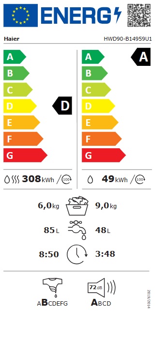 Veš mašina Haier HWD90-B14959U1 (2) , 9 kg.