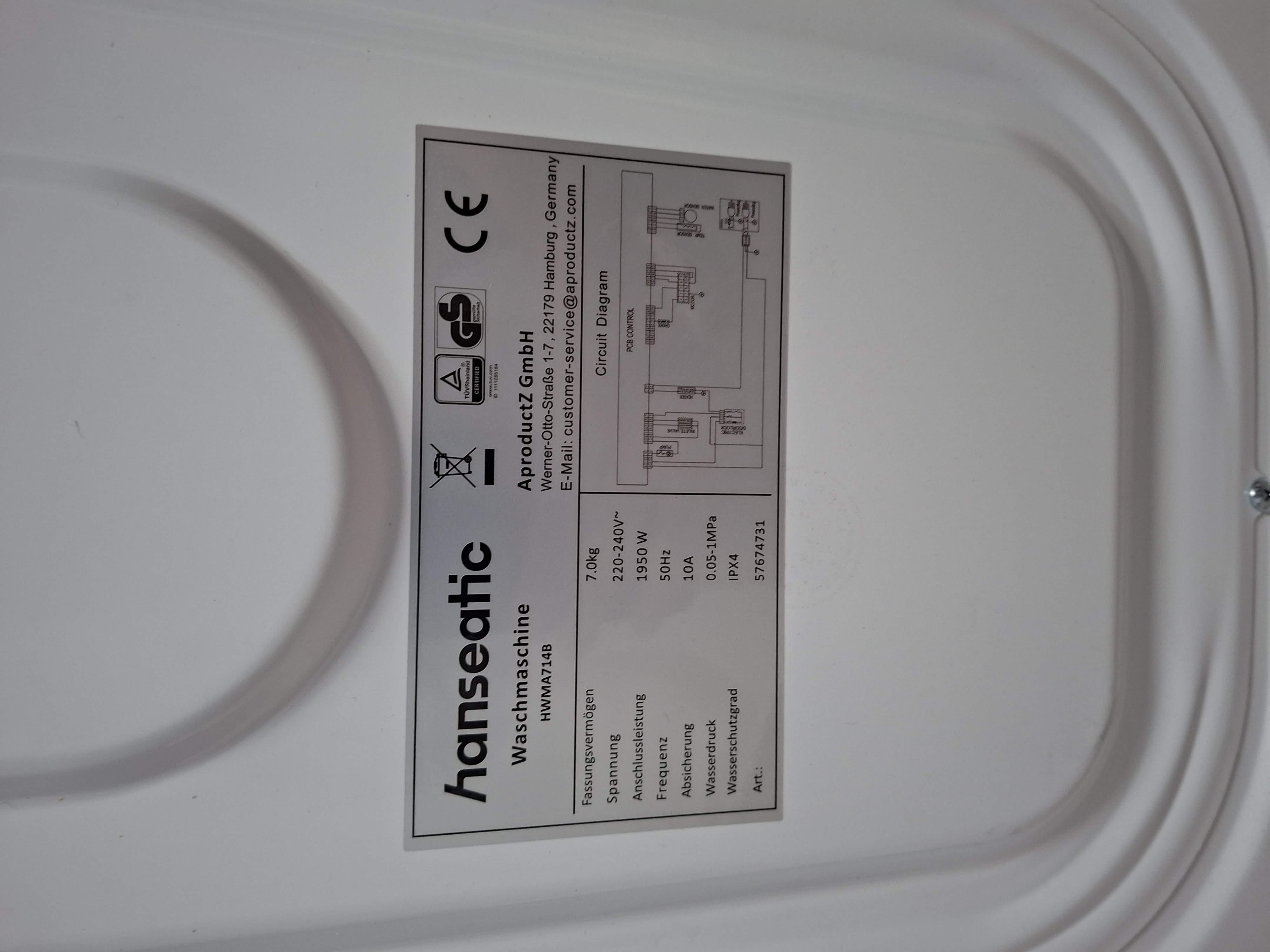 Veš mašina Hanseati HWMK 714A (2) , 7 kg.