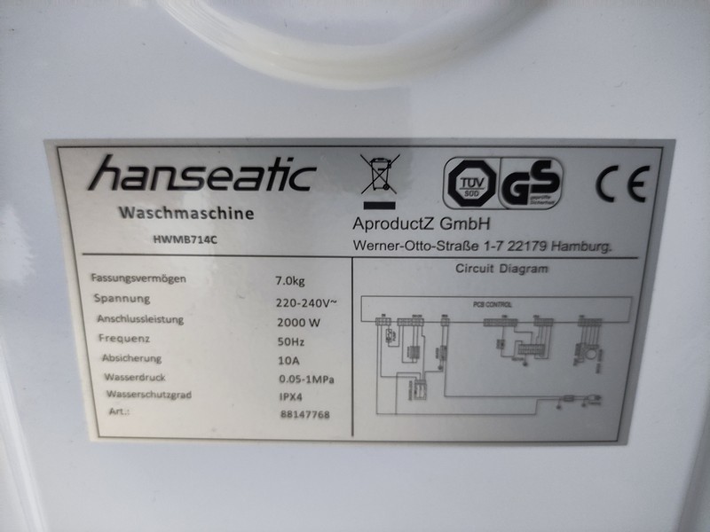 Veš mašina Hanseatic HWMB714C (2) ,7kg