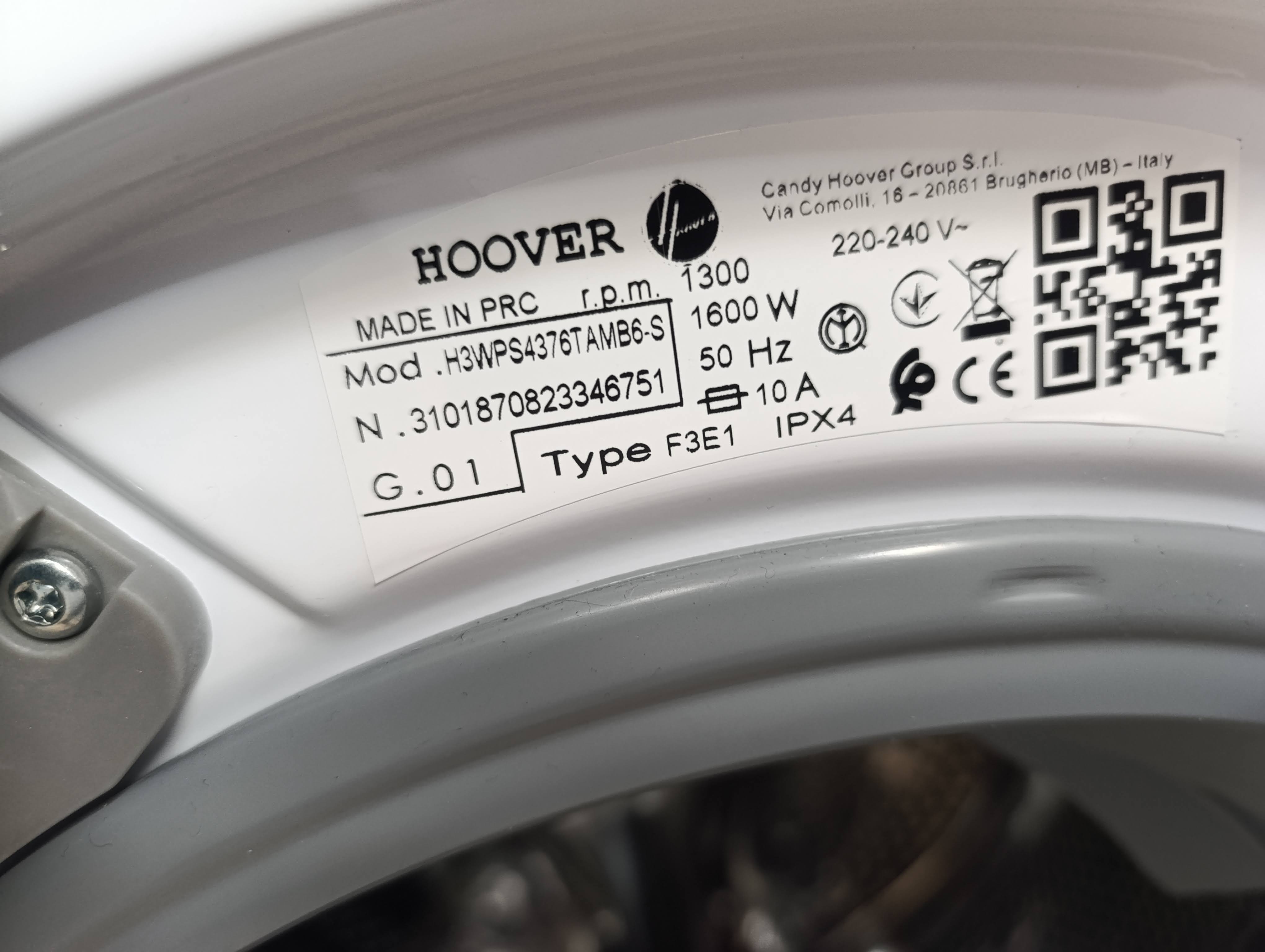 Veš mašina Hoover H3WPS4376TAMB6-S , 7 kg, slim