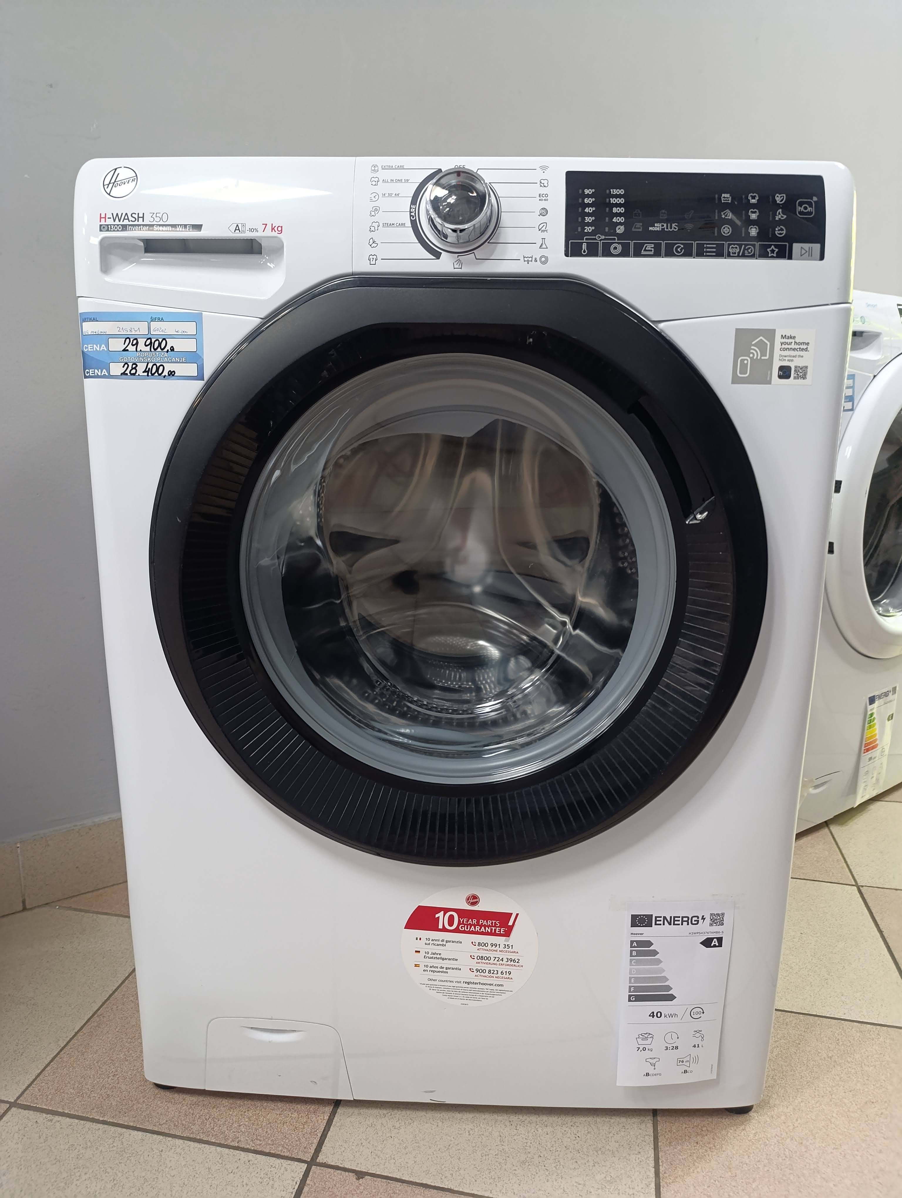 Veš mašina Hoover H3WPS4376TAMB6-S , 7 kg, slim