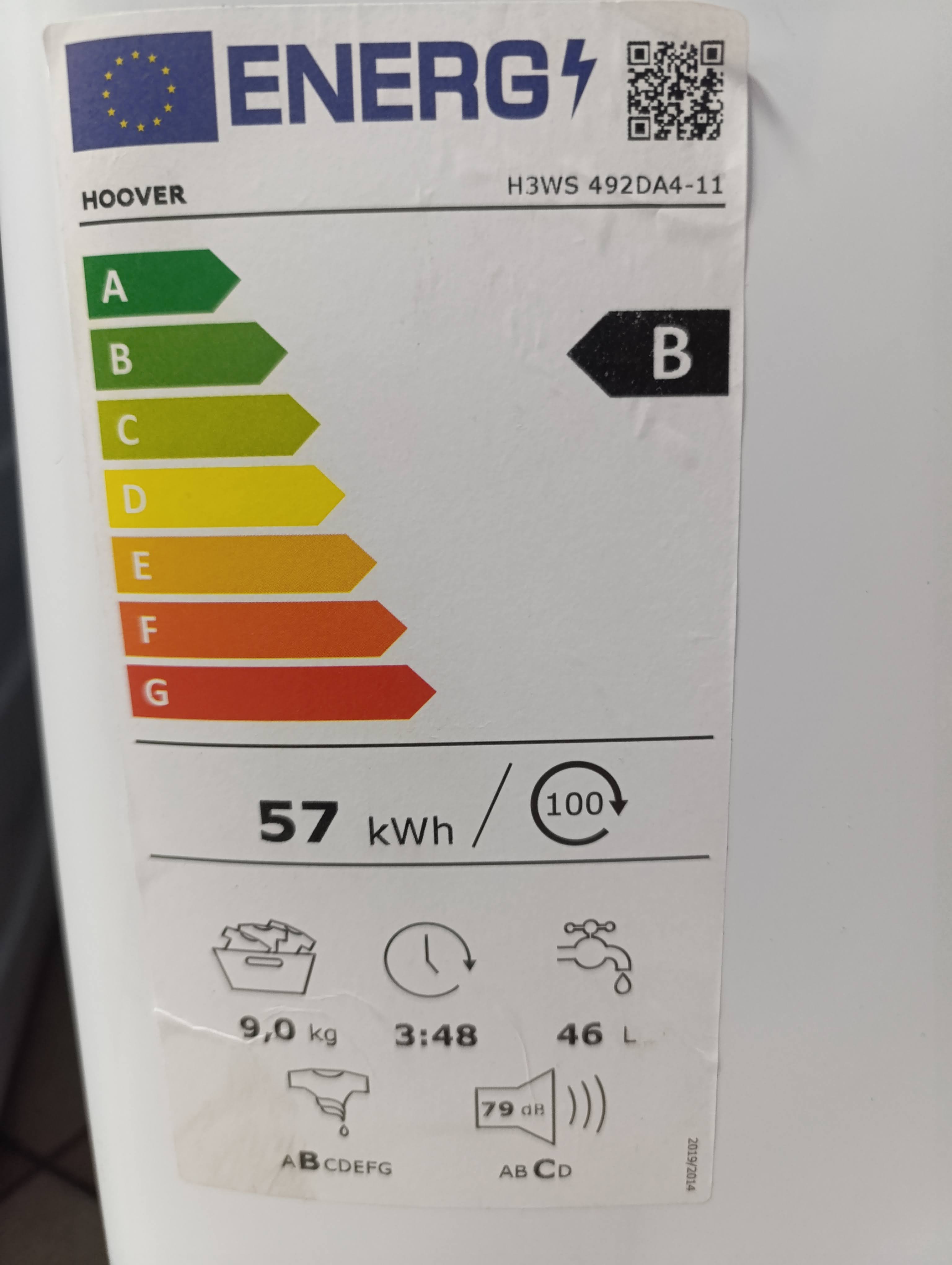 Veš mašina Hoover H3WS492DA4/1-11 , 9 kg.