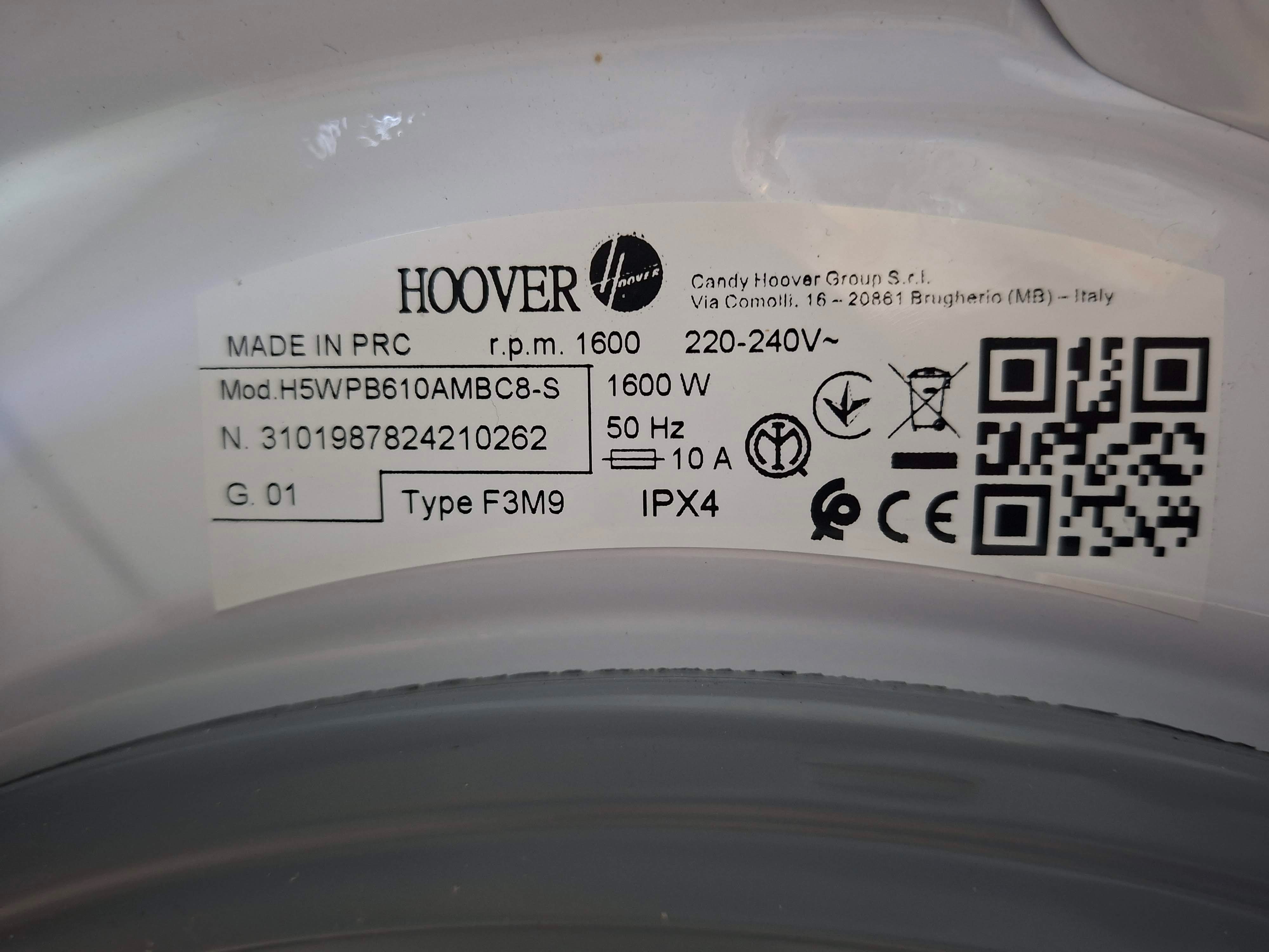 Veš mašina Hoover H5WPB610AMBC8-S, 10 kg.