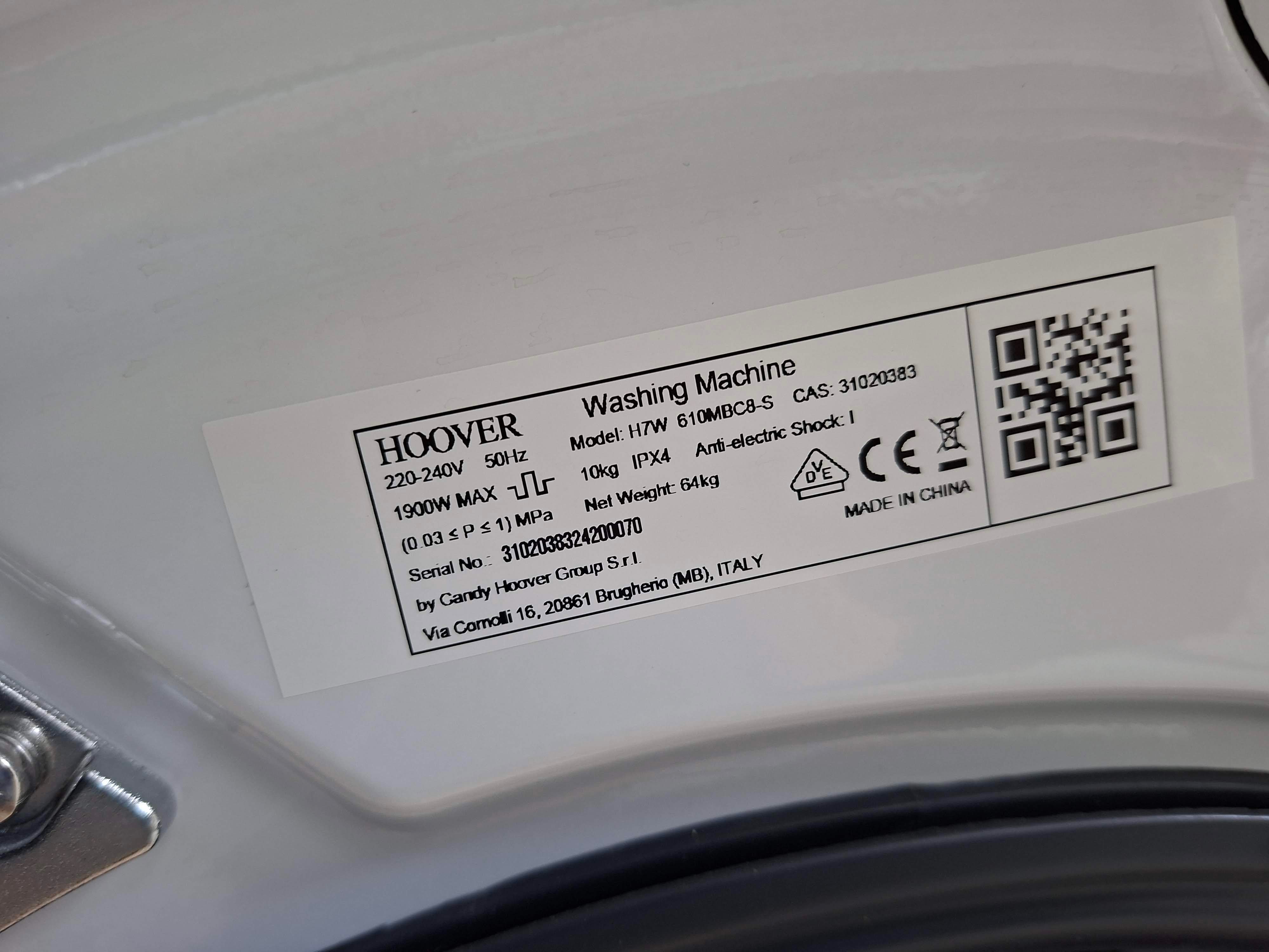 Veš mašina Hoover H7W 610MBC8-S , 10 kg.