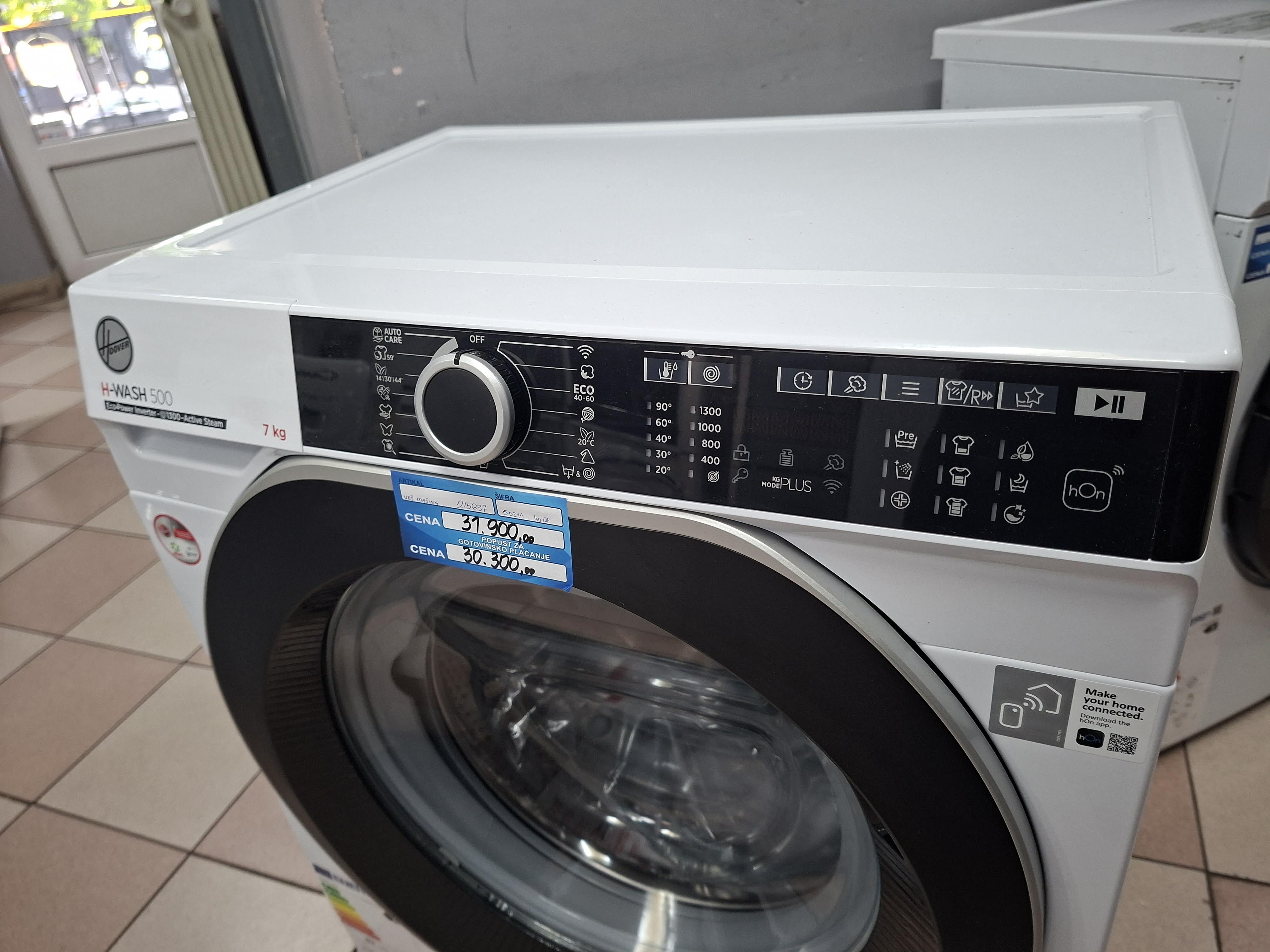 Veš mašina Hoover HWE4 37AMBS/1-S, 7kg,slim