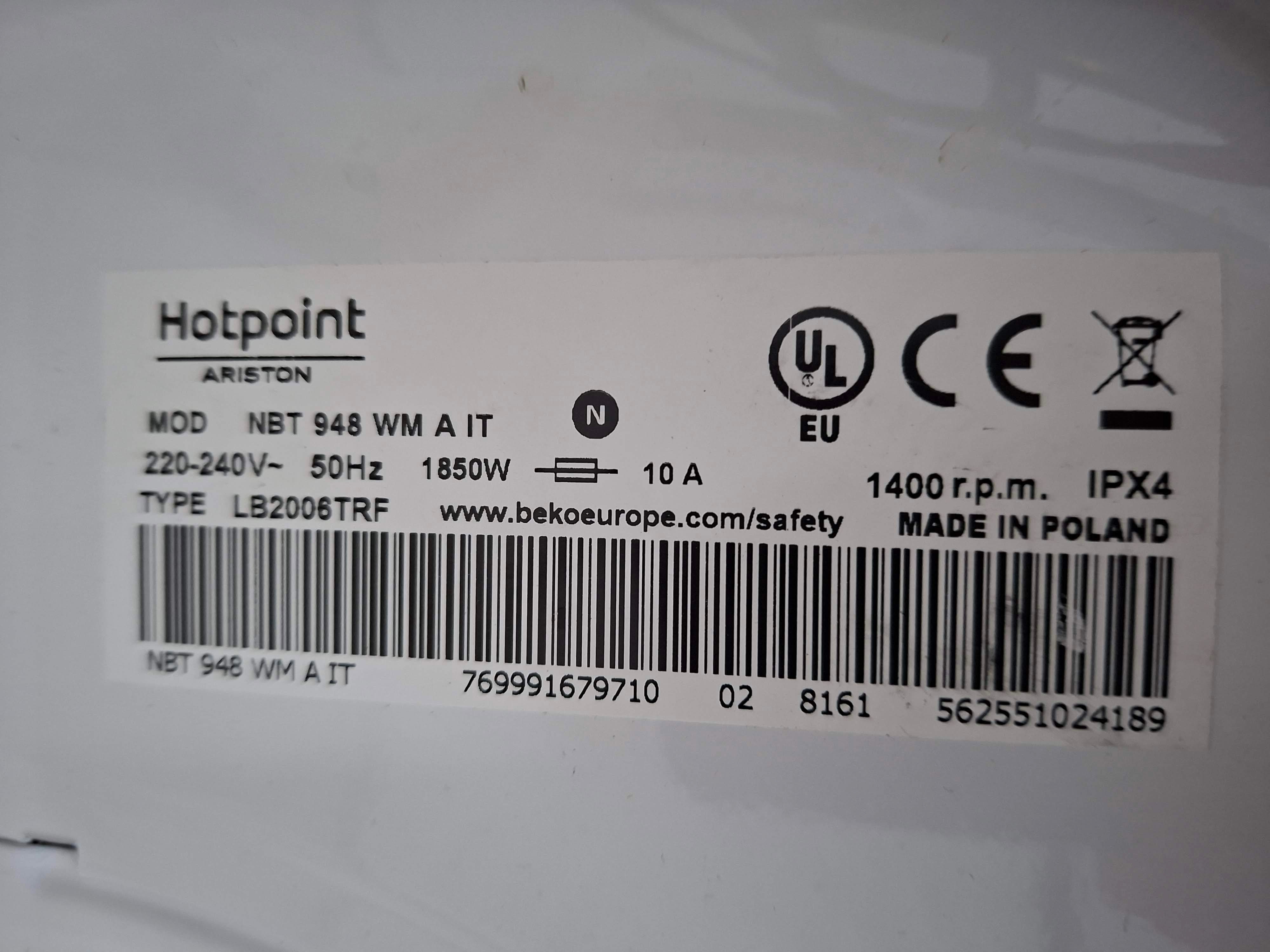 Veš mašina Hotpoint Ariston NBT 948 WM A IT , 9 kg.
