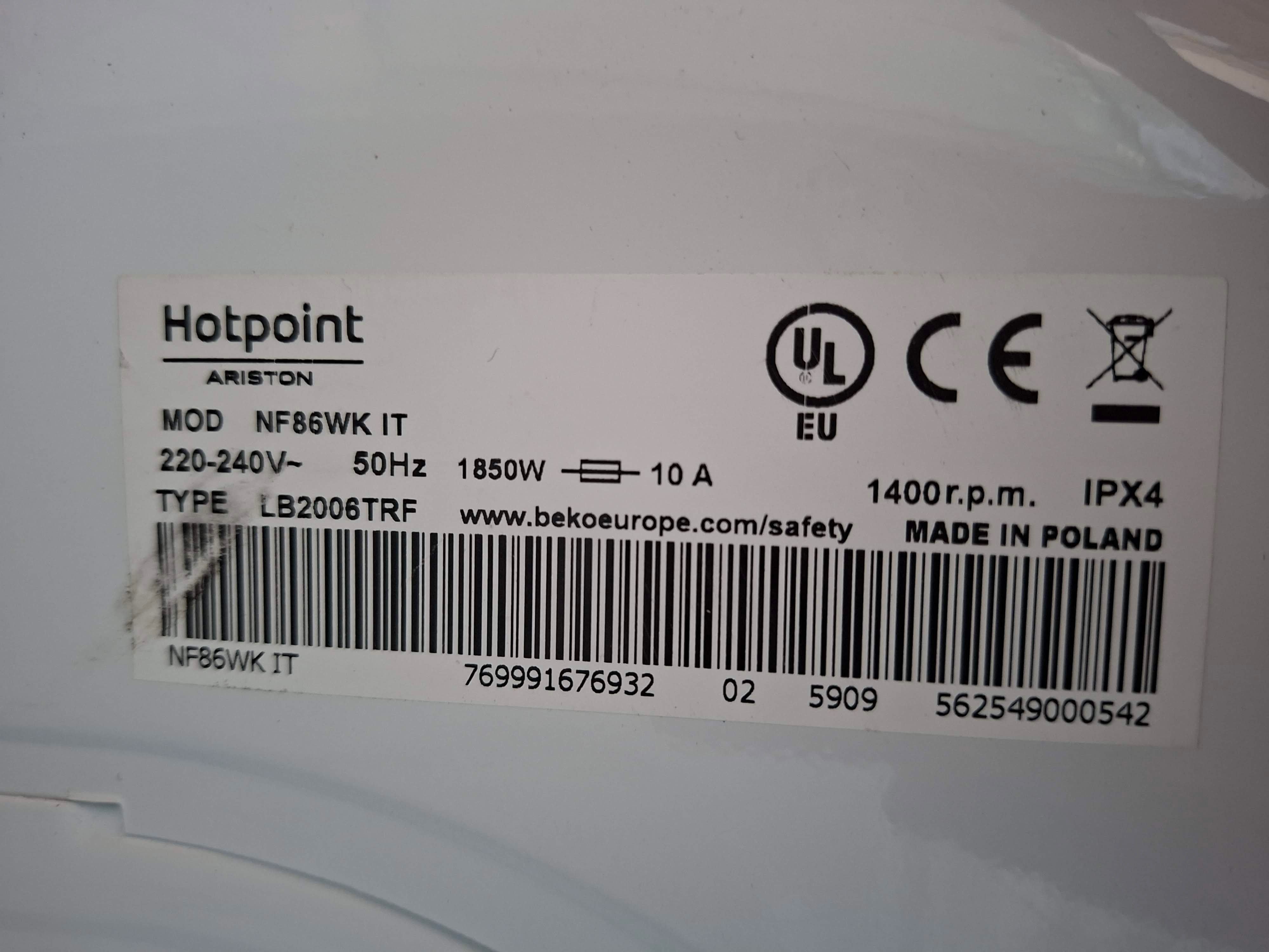 Ves masina Hotpoint Ariston NF86WK IT , 8 kg.