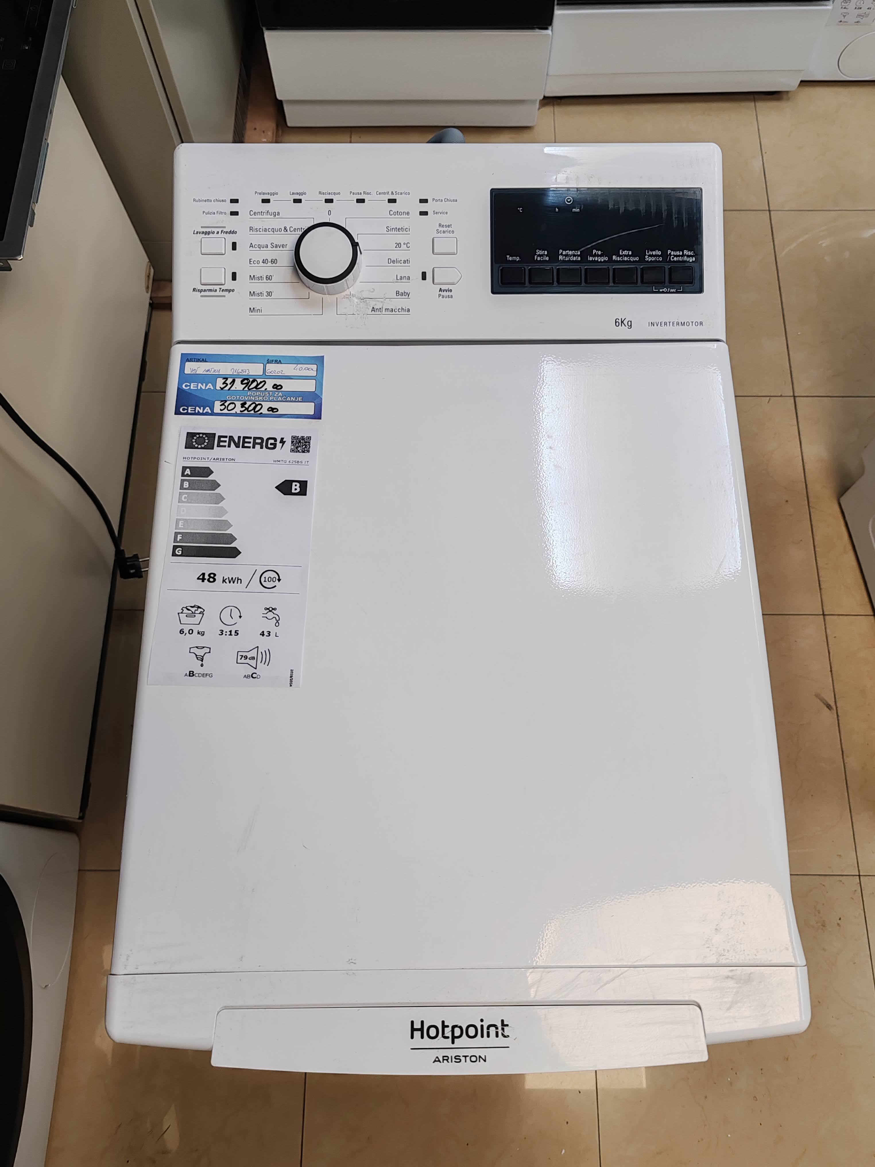 Veš mašina Hotpoint Ariston WMTG 625BS IT, 6 kg