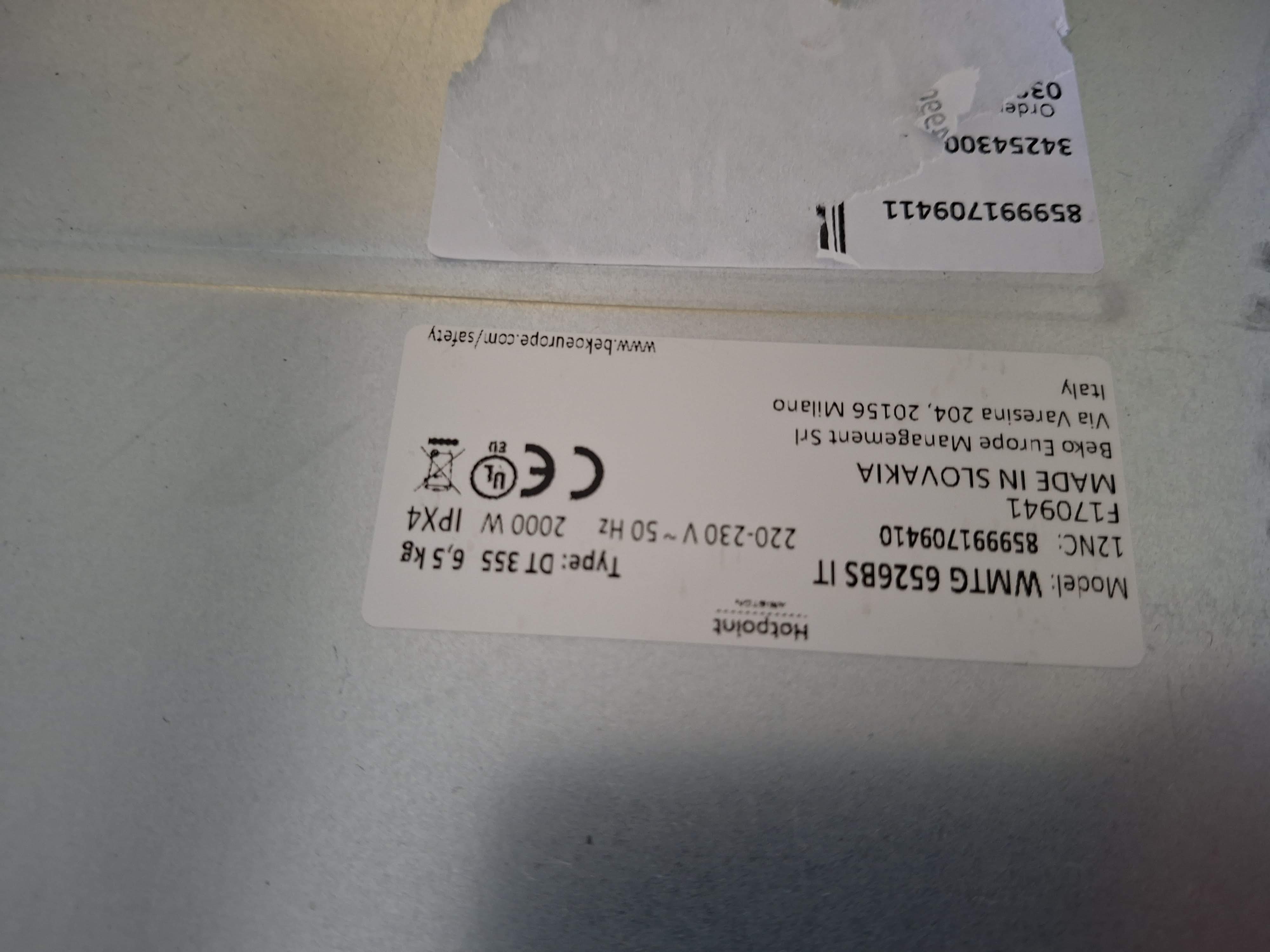 Veš mašina Hotpoint Ariston WMTG 652BS IT, 6.5 kg