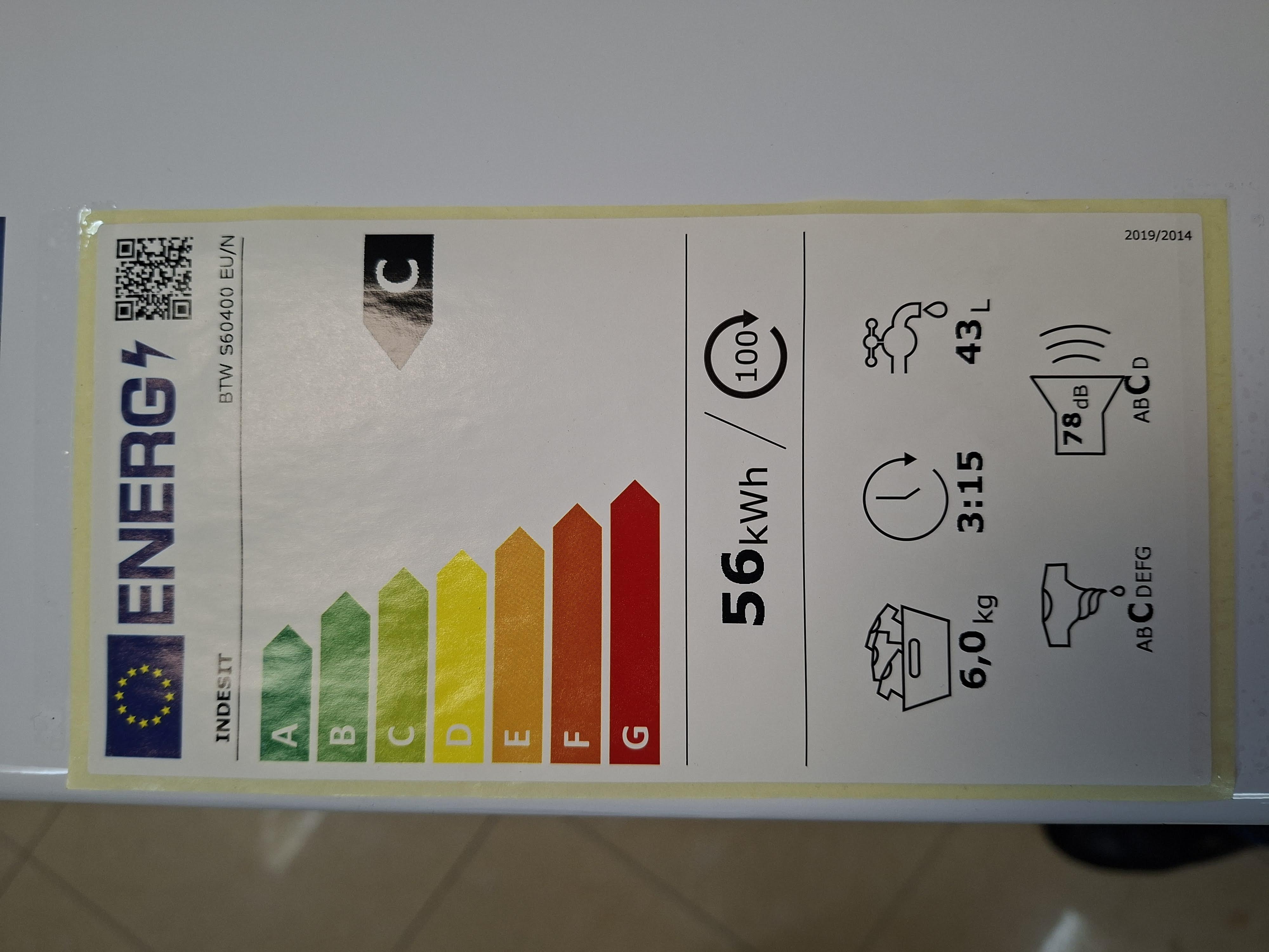 Veš mašina Indesit BTW S60400 EU N , 6 kg.