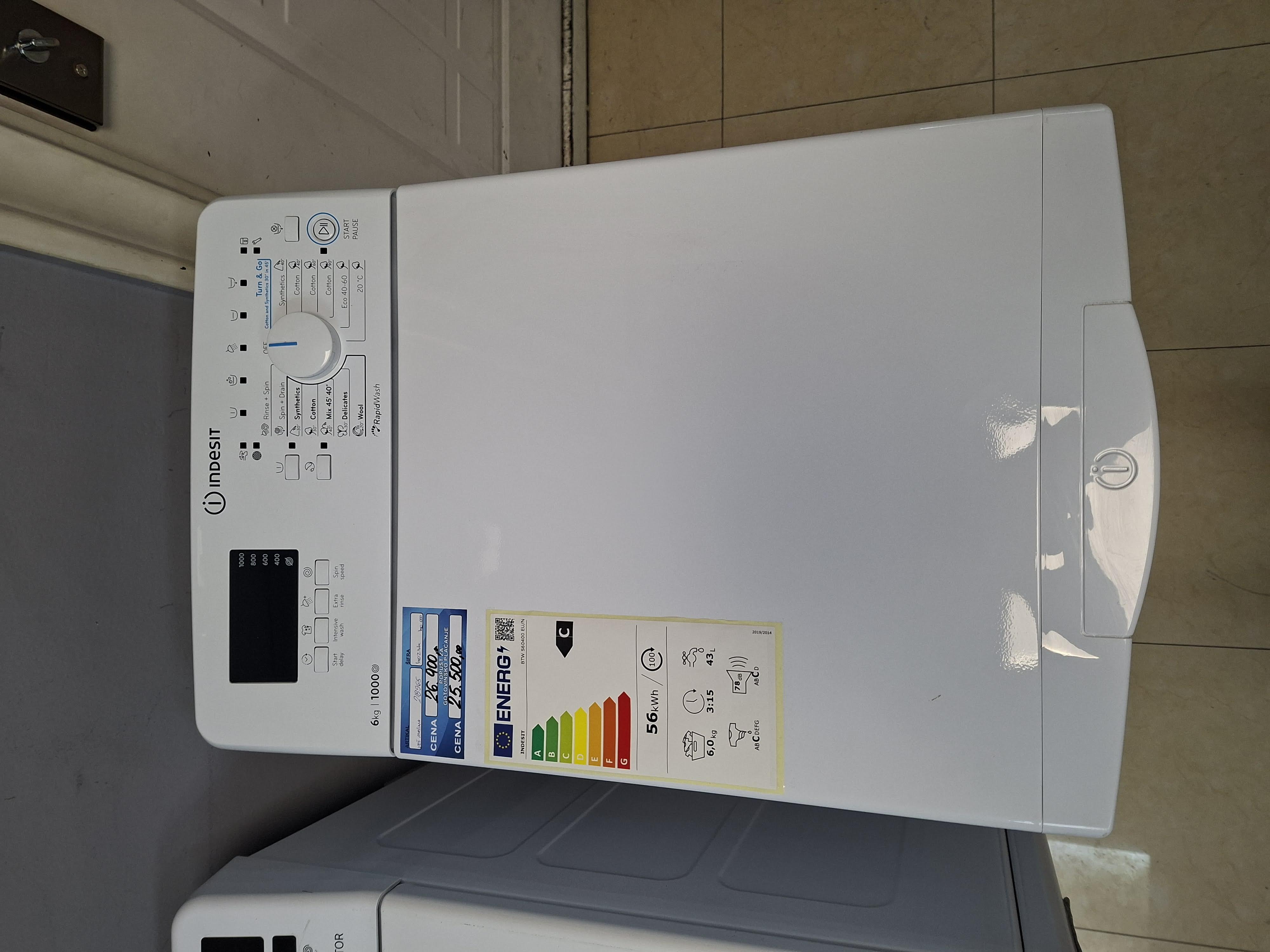 Veš mašina Indesit BTW S60400 EU N , 6 kg.