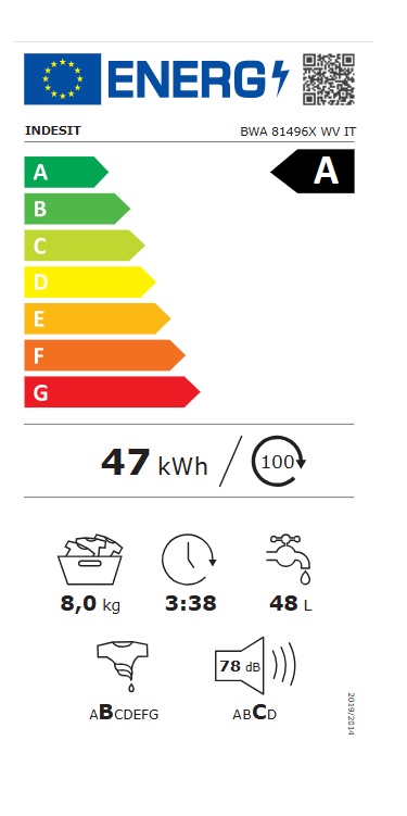 Veš mašina Indesit BWA 81496X WV IT , 8 kg.