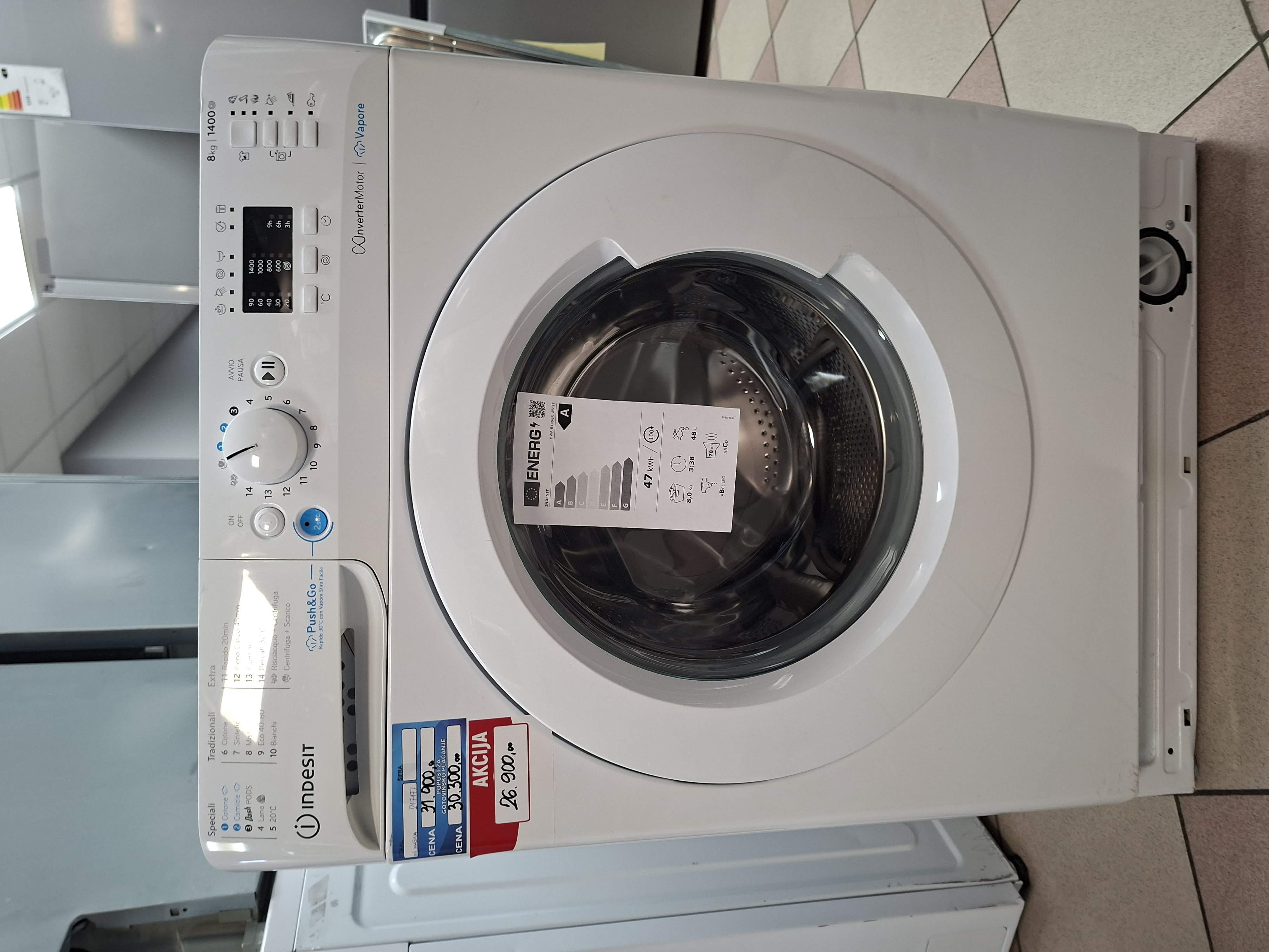 Veš mašina Indesit BWA 81496X WV IT , 8 kg.