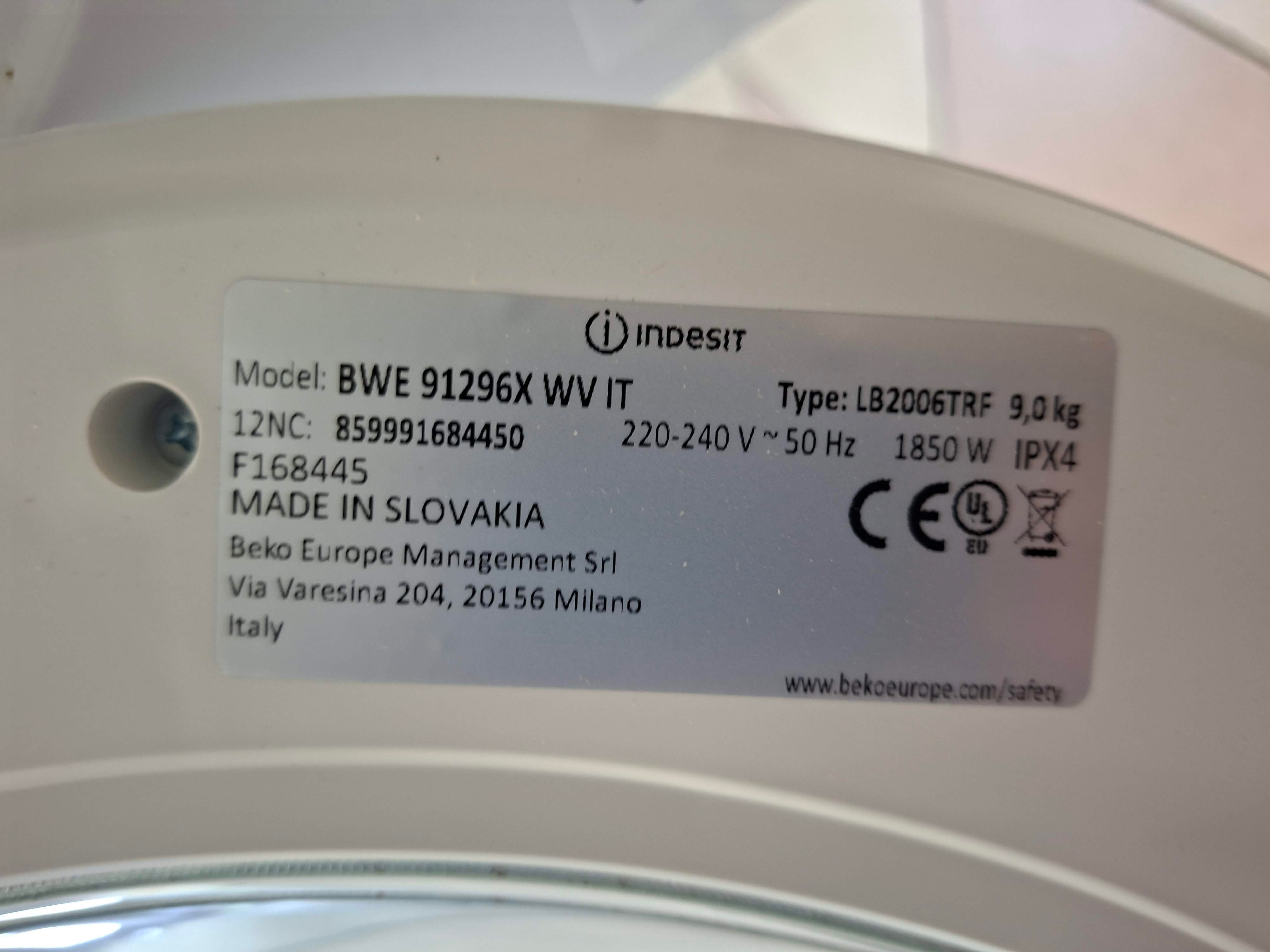 Veš mašina Indesit BWE 91296X WV IT, 9kg