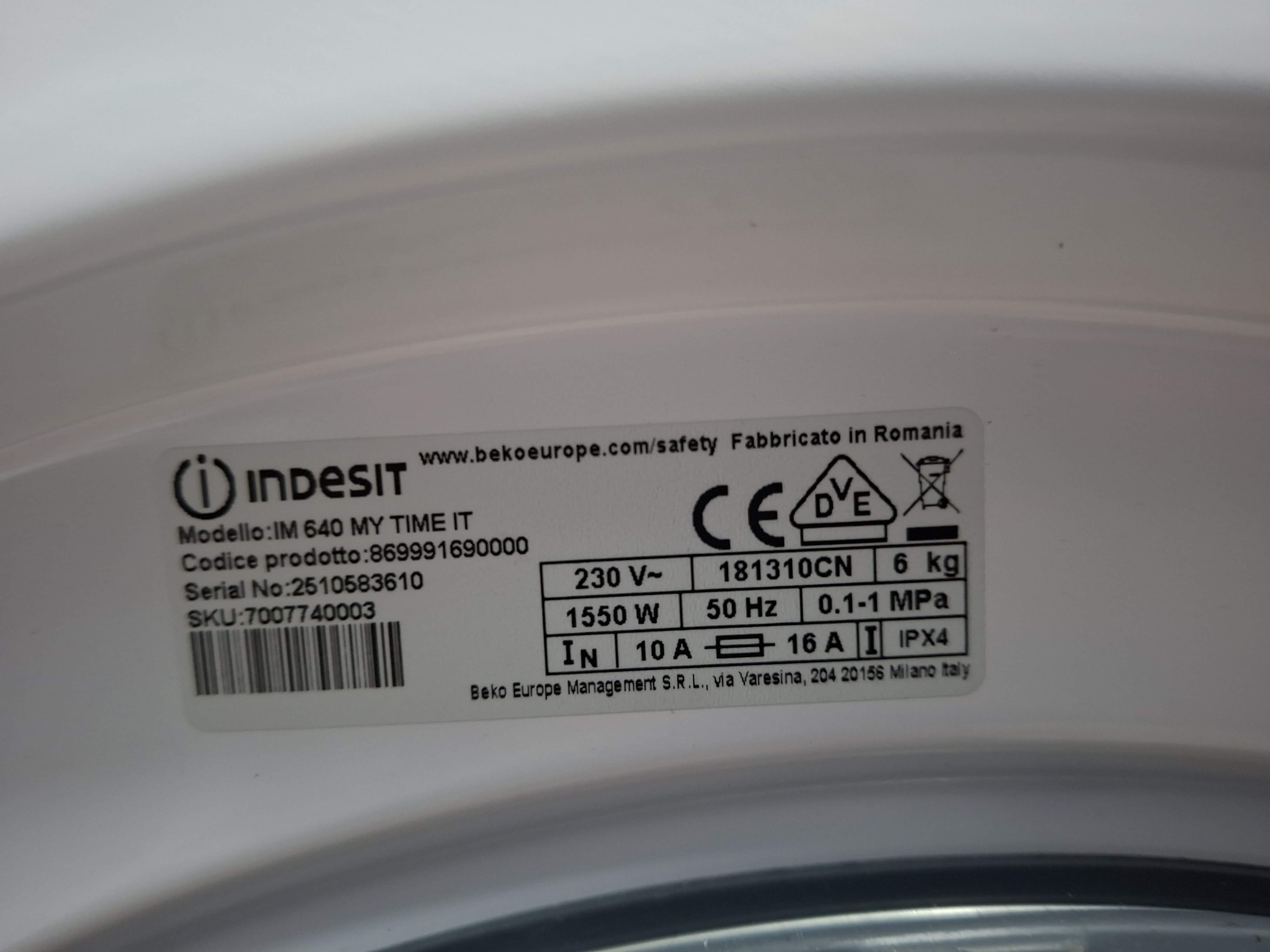 Veš mašina Indesit IM 640 MY TIME IT (2) , 6 kg, slim