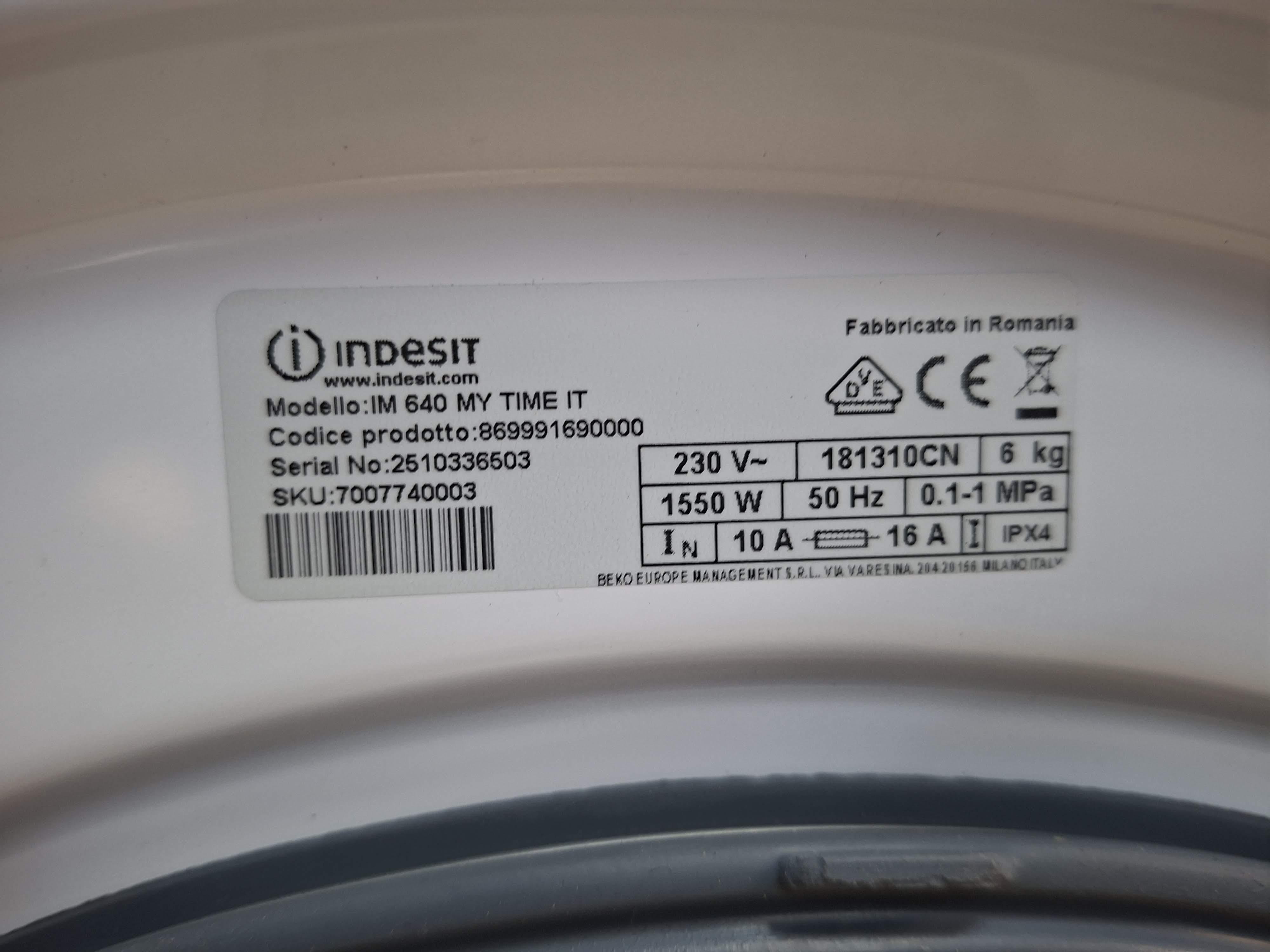 Veš mašina Indesit IM 640 MY TIME IT , 6 kg.
