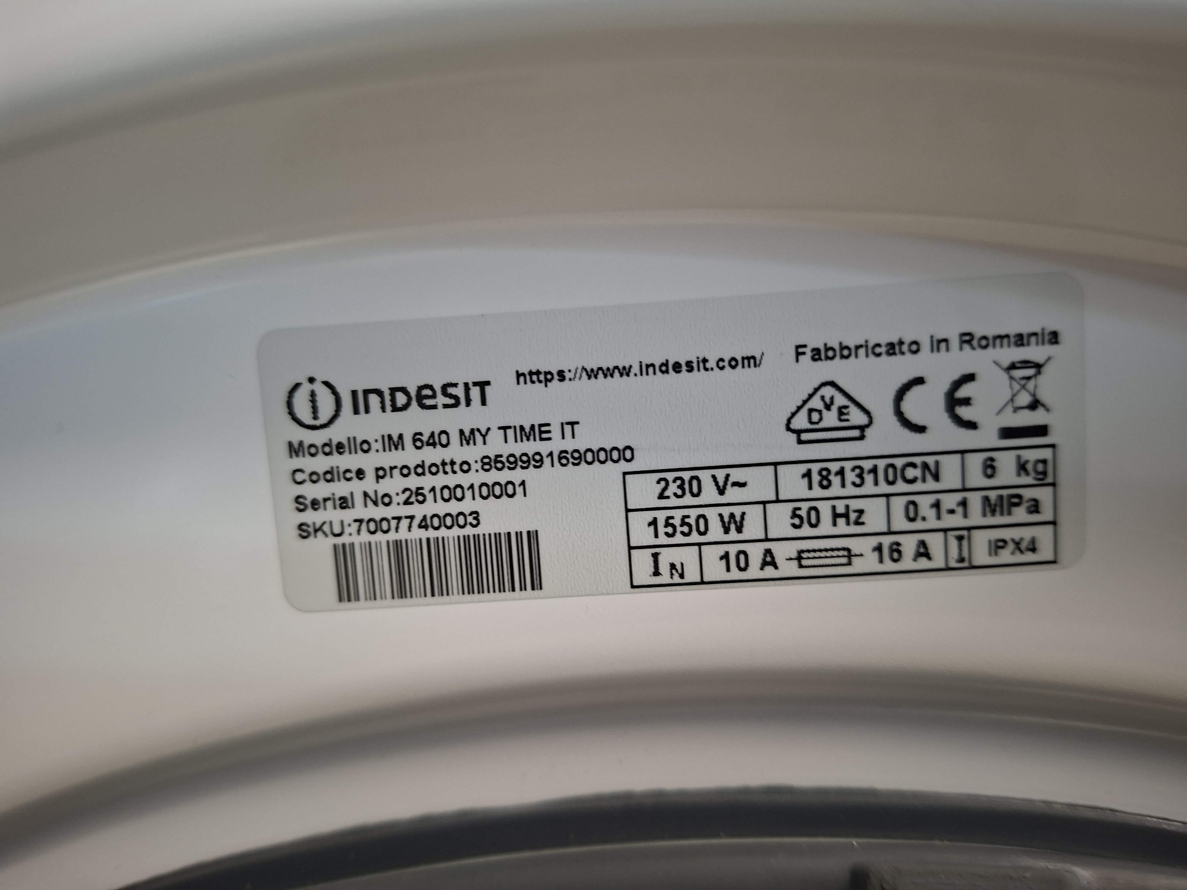 Veš mašina Indesit IM 640 MY TIME IT , 6 kg, slim