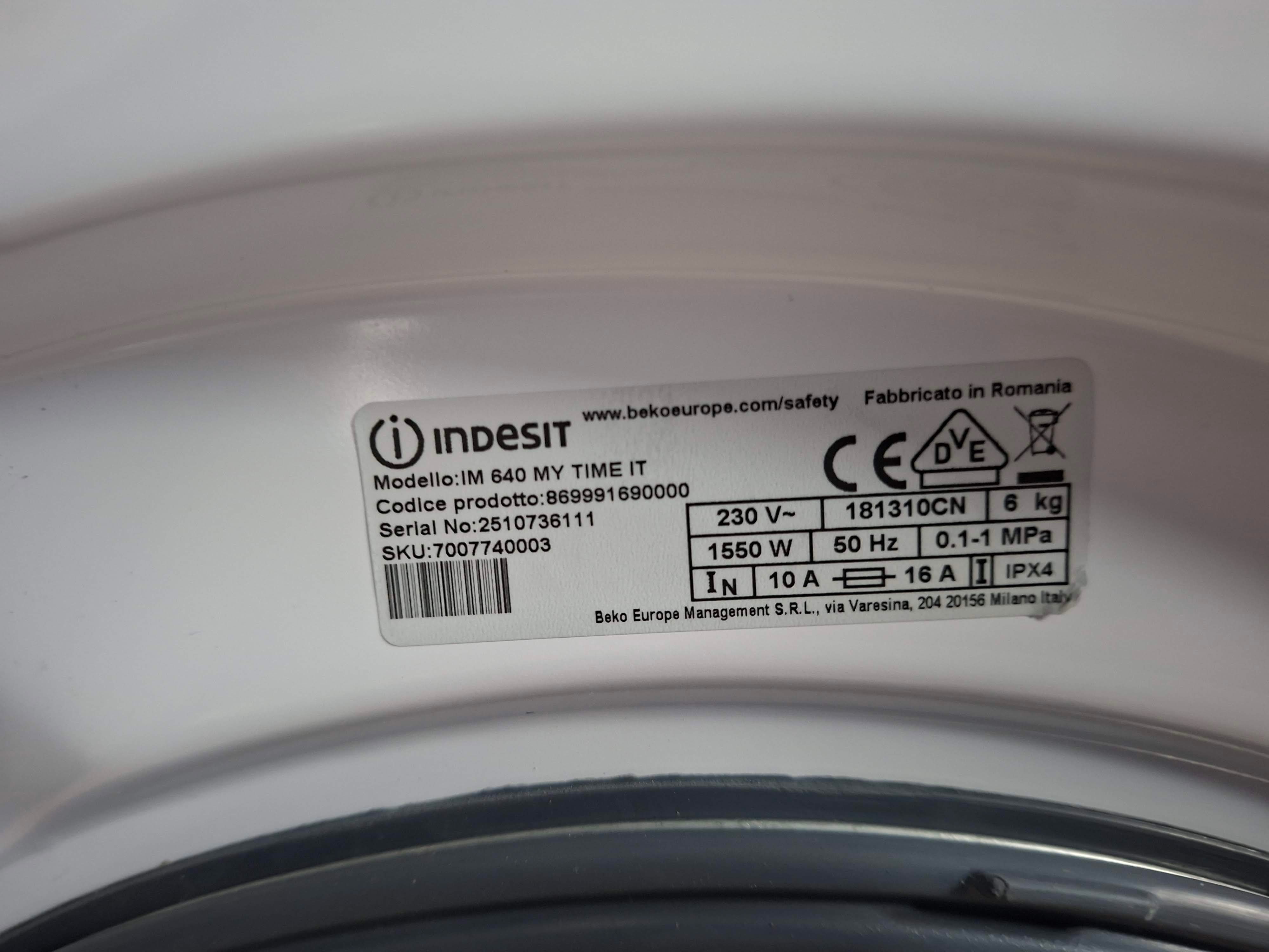 Veš mašina Indesit IM 640 MY TIME IT , 6 kg, slim