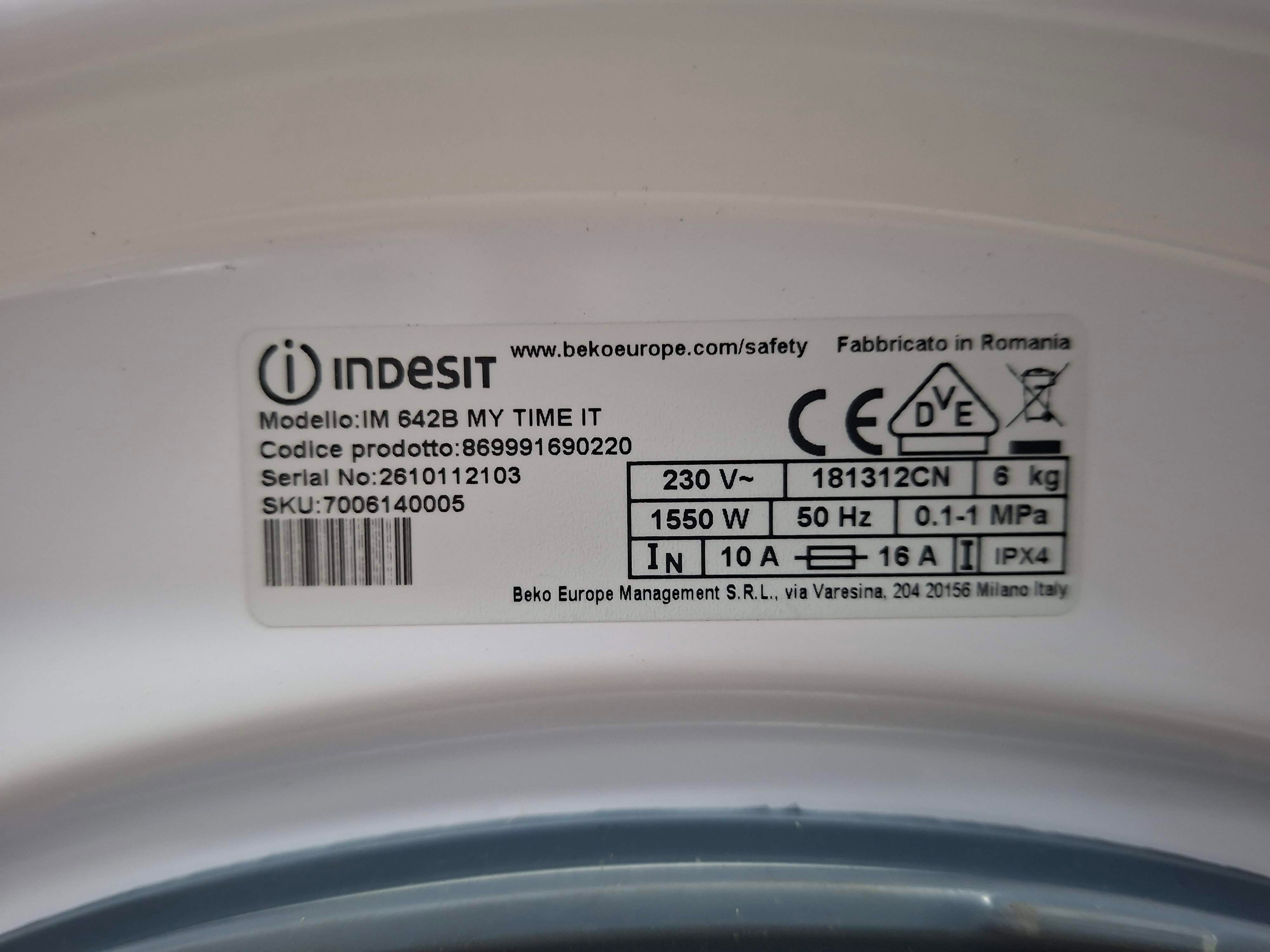 Veš mašina Indesit IM 642B MY TIME IT (2) ,slim, 6 kg