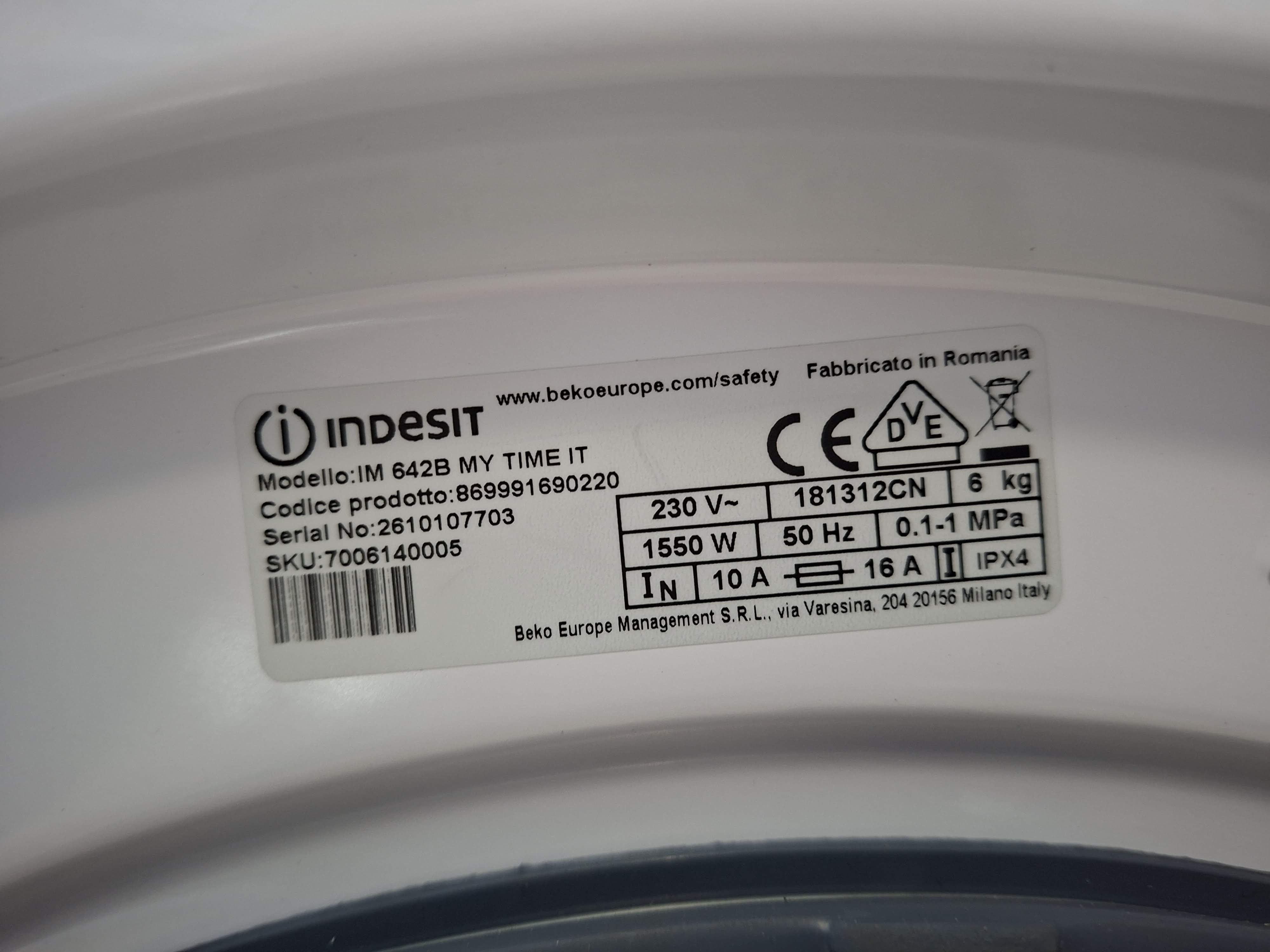 Veš mašina Indesit IM 642B MY TIME IT , 6 kg